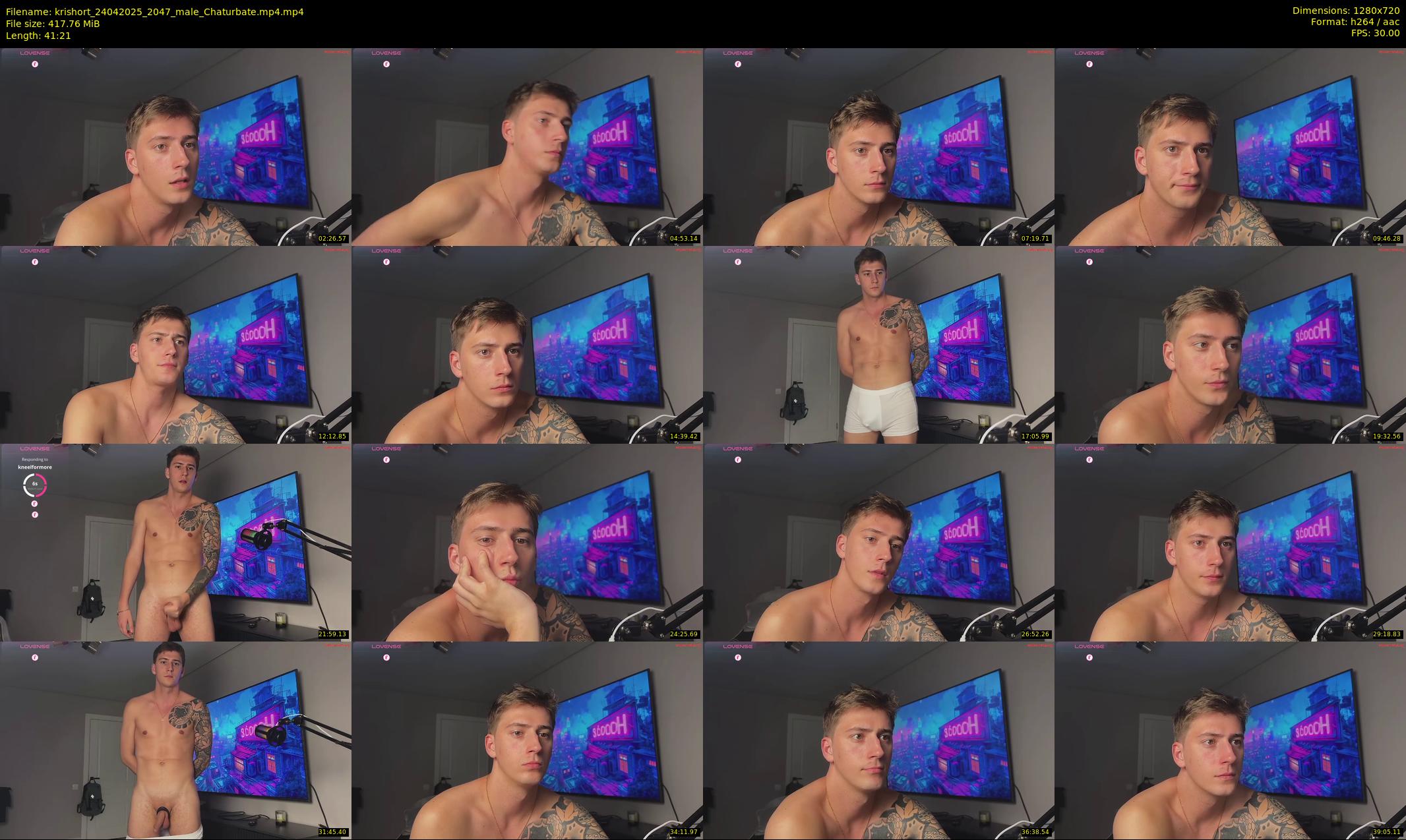 krishort — 42 minute Chaturbate male cam show recording, 720p, Apr 24, 2025