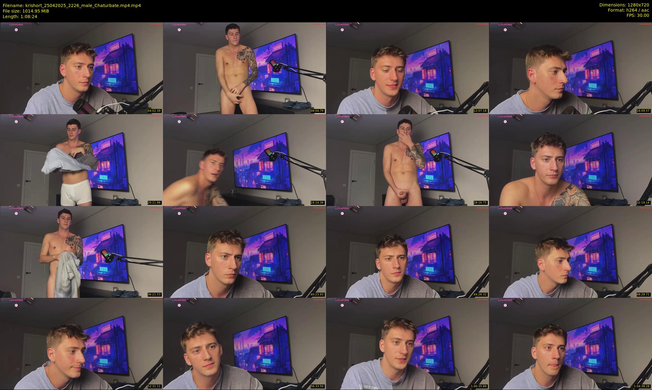 krishort — 69 minute Chaturbate male cam show recording, 720p, Apr 25, 2025