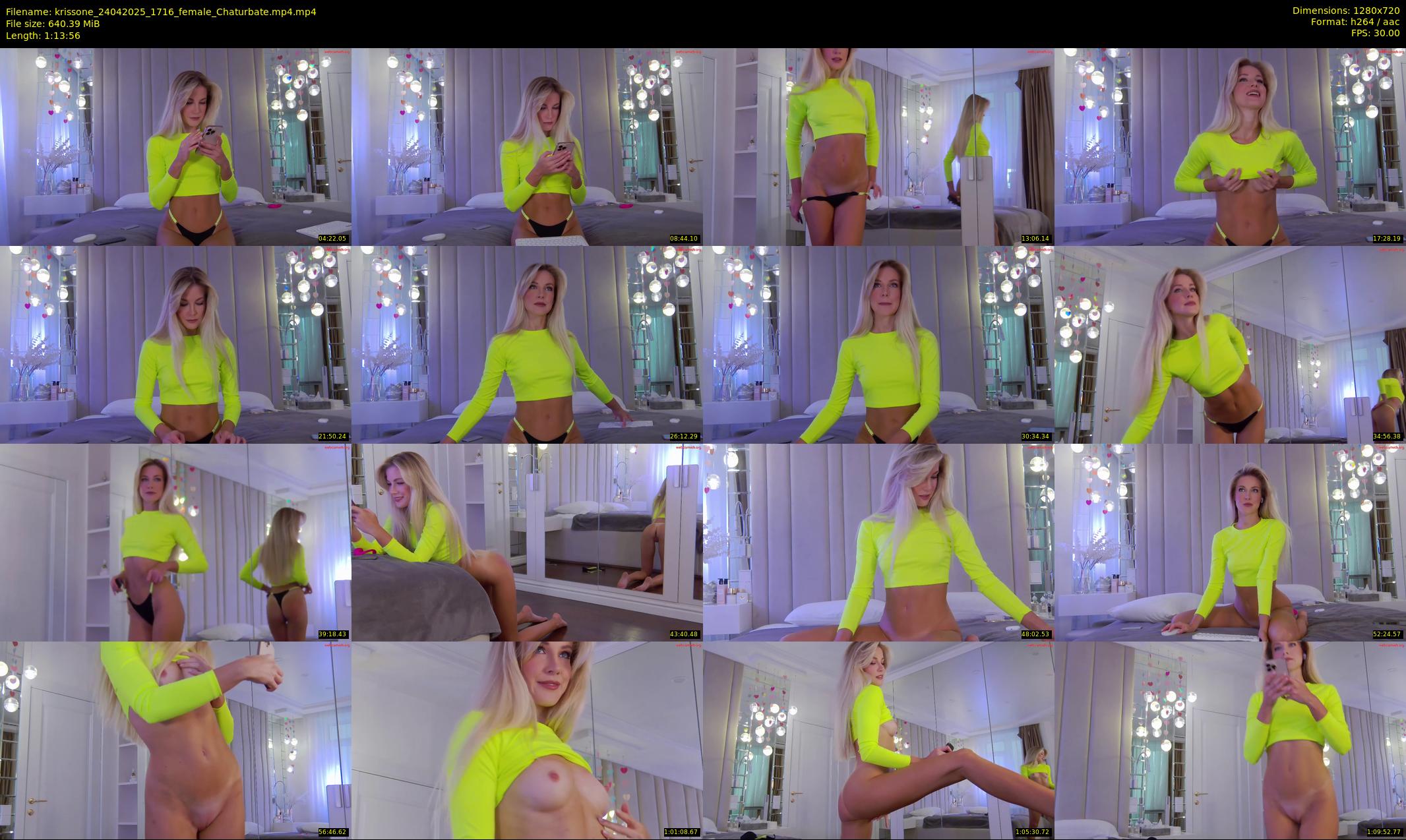 krissone — 74 minute Chaturbate female cam show recording, 720p, Apr 24, 2025