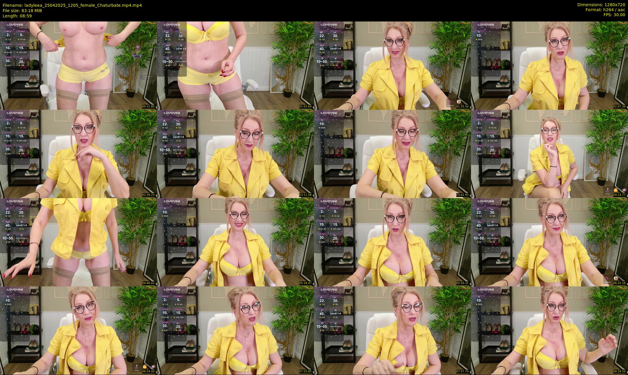 ladyleea — 9 minute Chaturbate female cam show recording, 720p, Apr 25, 2025