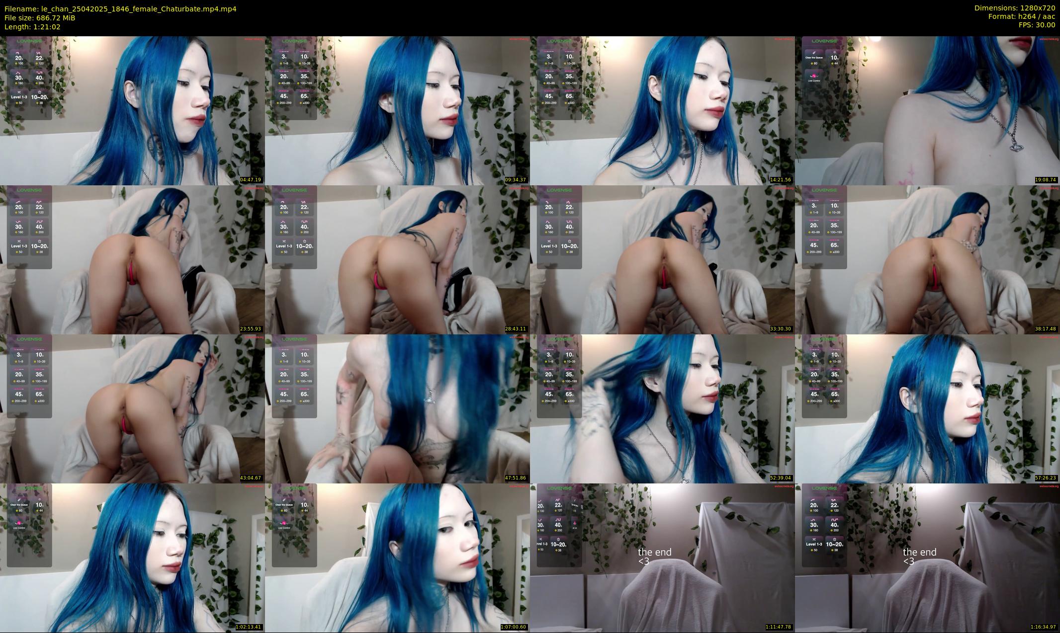 le_chan — 82 minute Chaturbate female cam show recording, 720p, Apr 25, 2025