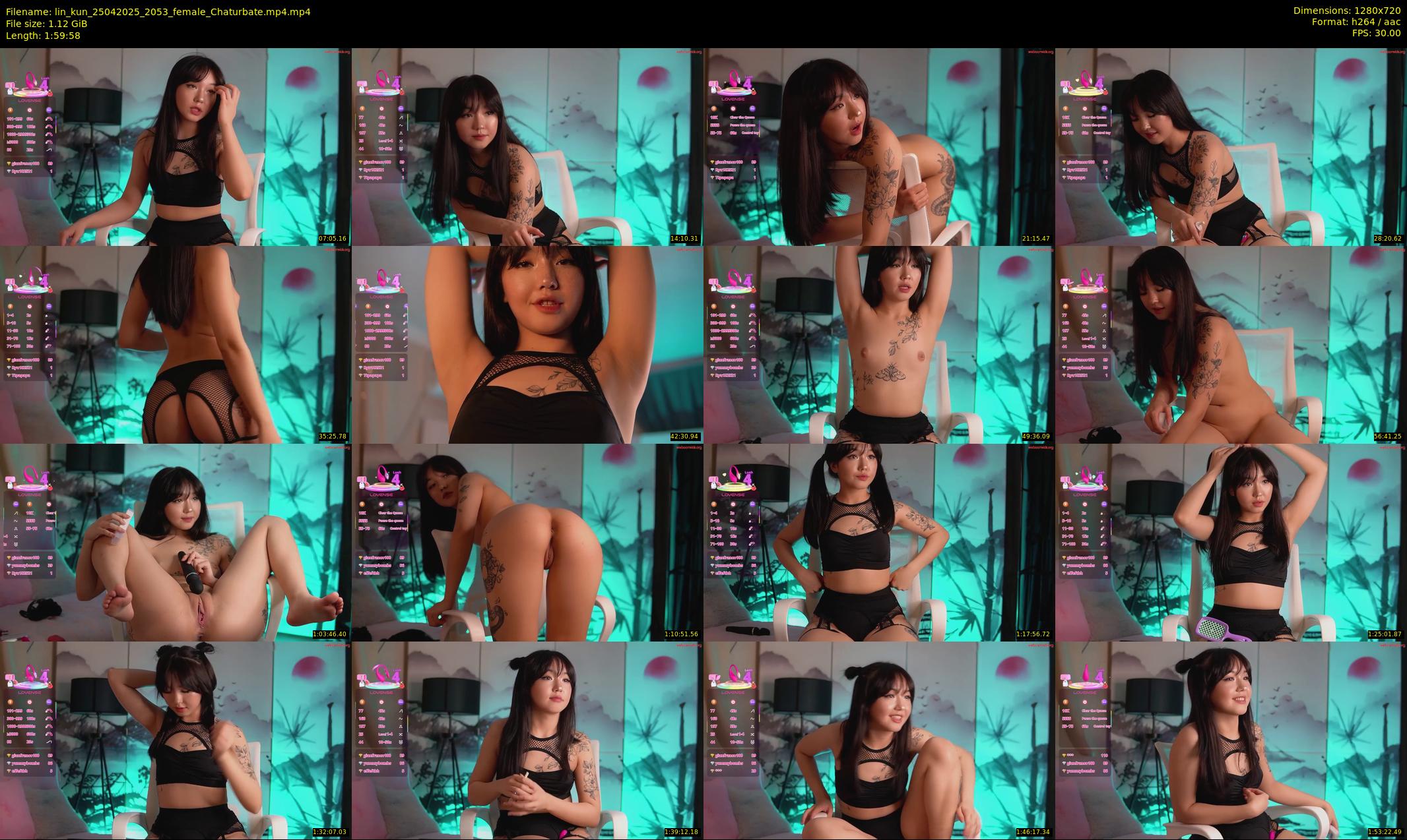 lin_kun — 120 minute Chaturbate female cam show recording, 720p, Apr 25, 2025