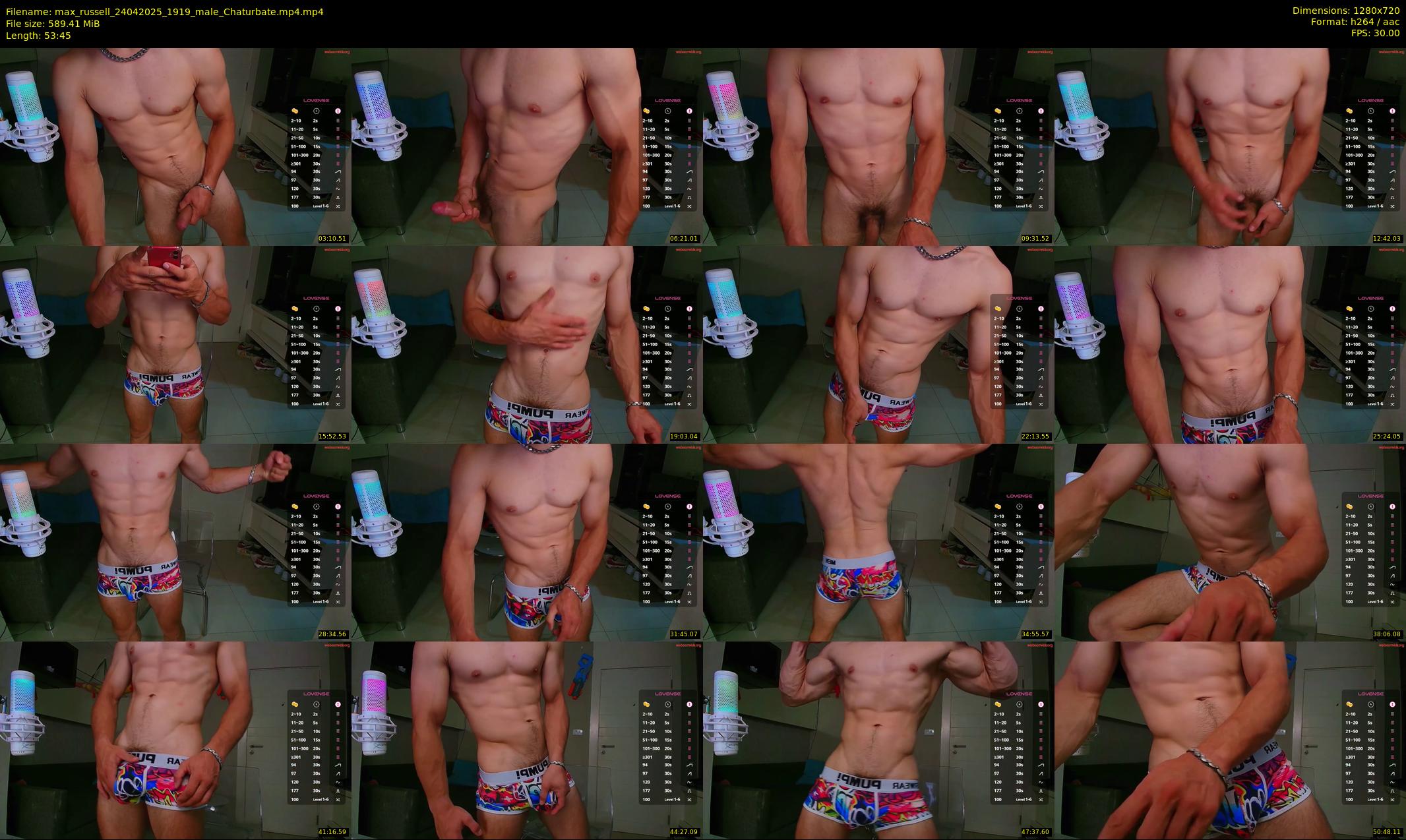 max_russell — 54 minute Chaturbate male cam show recording, 720p, Apr 24, 2025