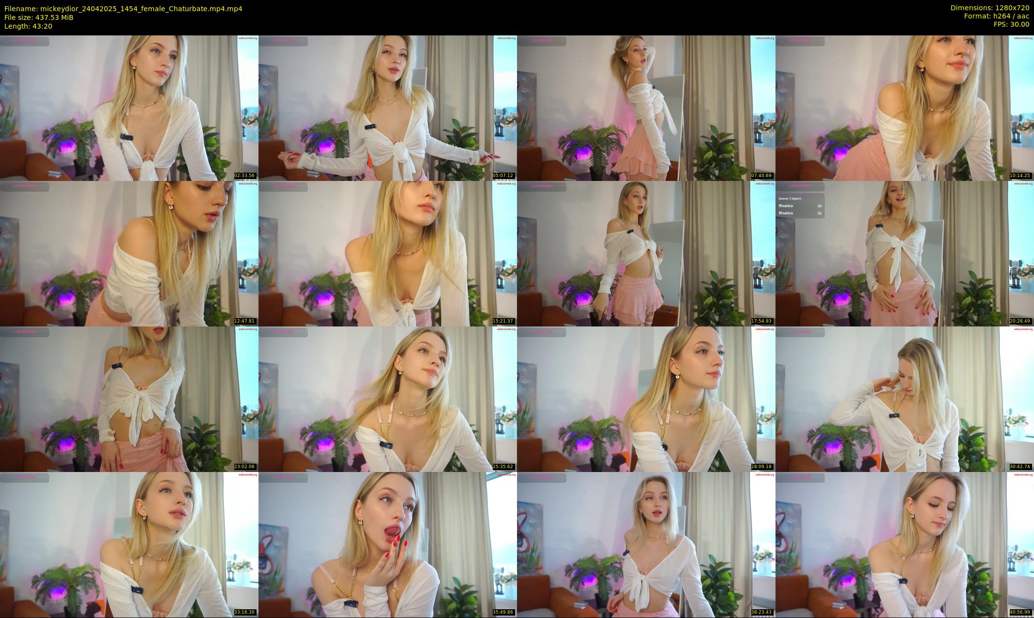 mickeydior — 44 minute Chaturbate female cam show recording, 720p, Apr 24, 2025