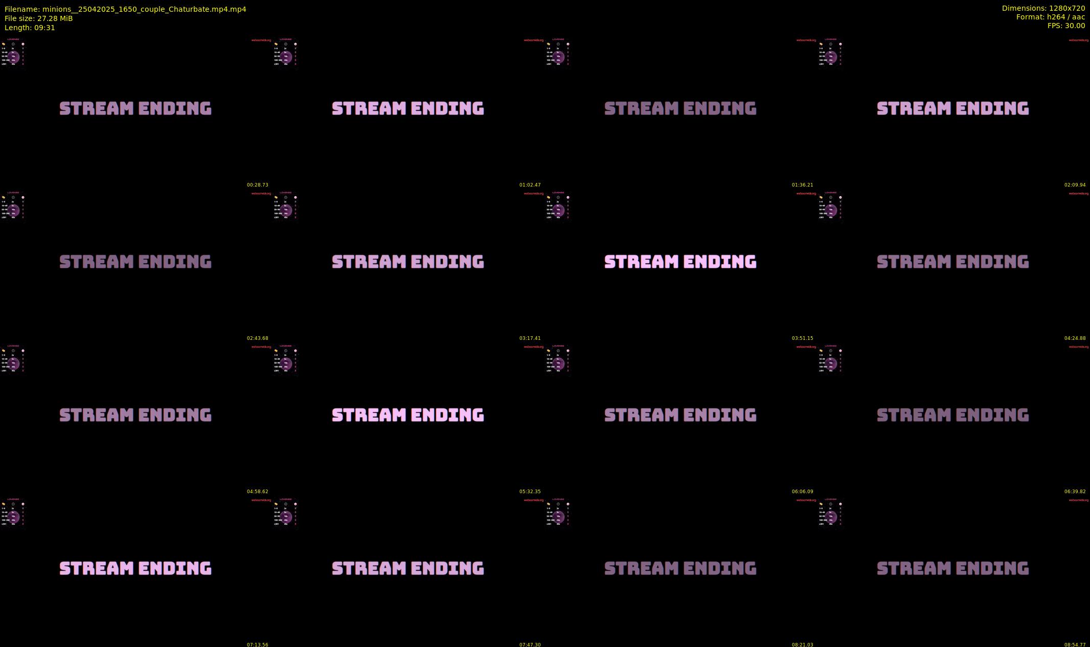 minions_ — 10 minute Chaturbate couple cam show recording, 720p, Apr 25, 2025