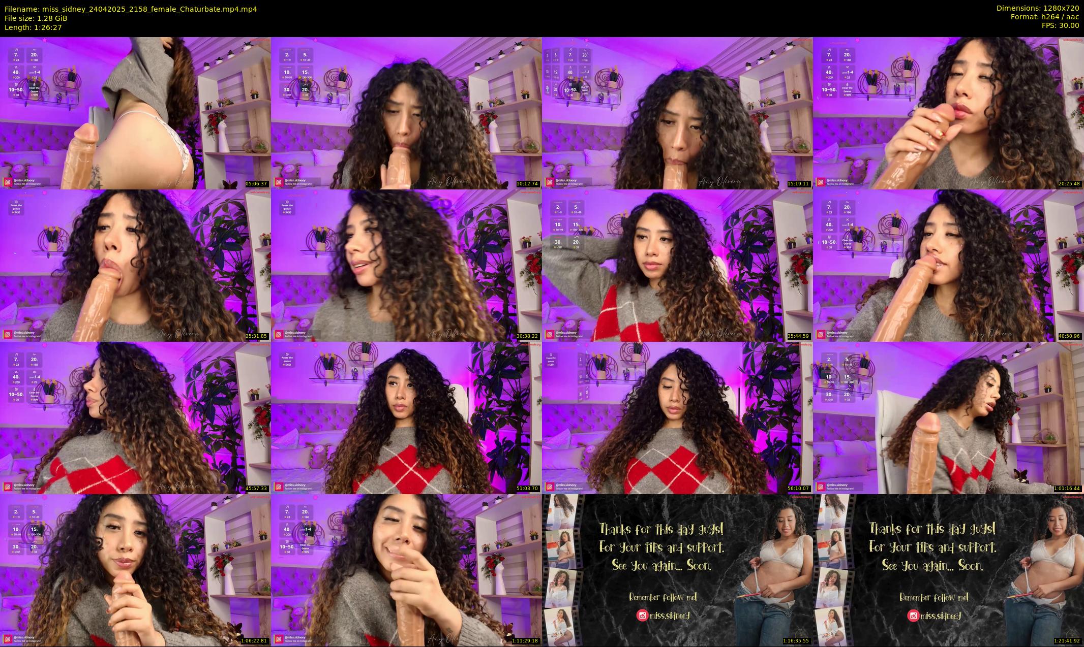 miss_sidney — 87 minute Chaturbate female cam show recording, 720p, Apr 24, 2025