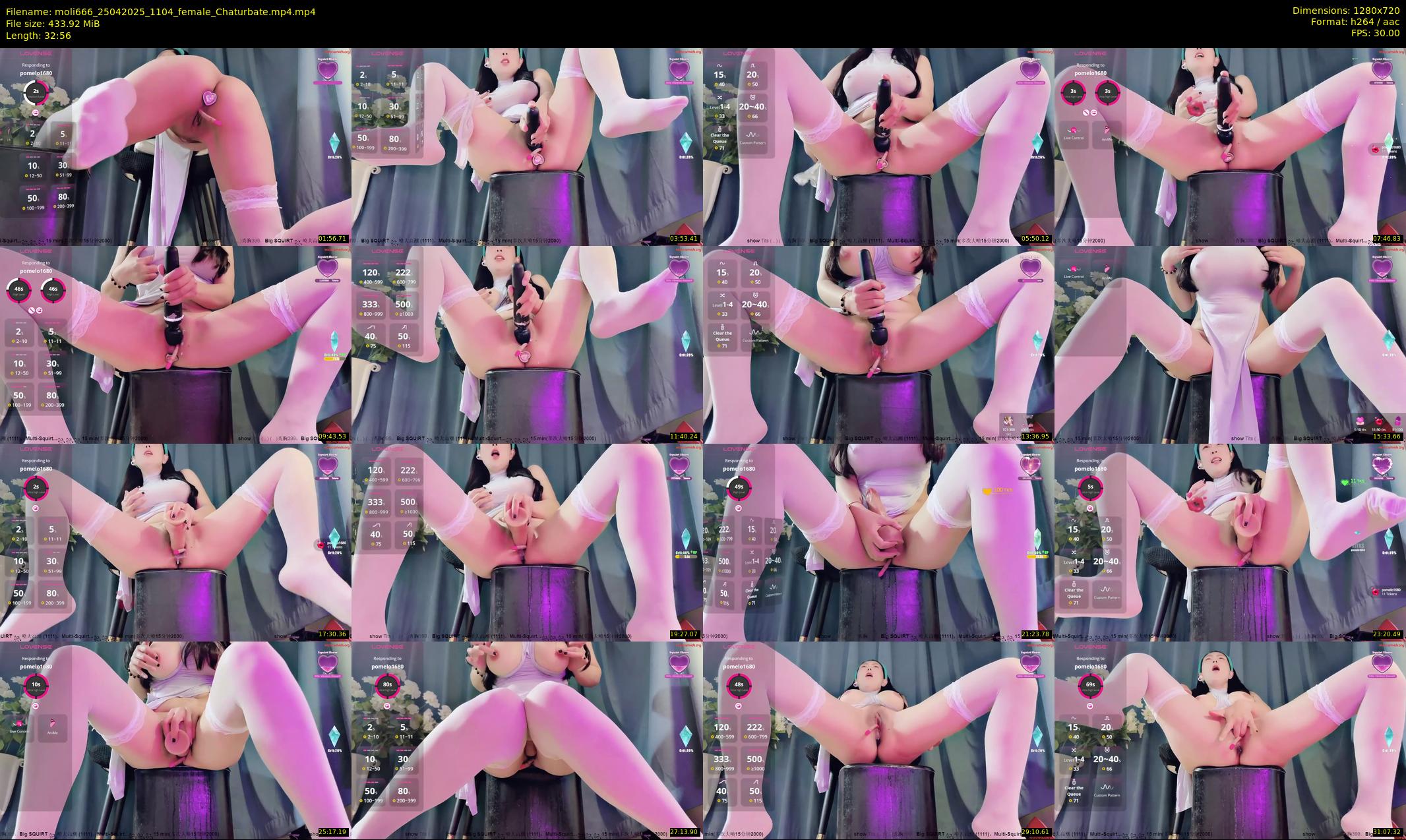 moli666 — 33 minute Chaturbate female cam show recording, 720p, Apr 25, 2025