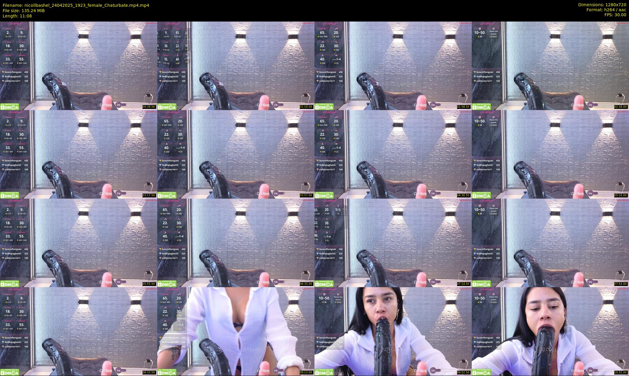 nicollbashel — 12 minute Chaturbate female cam show recording, 720p, Apr 24, 2025