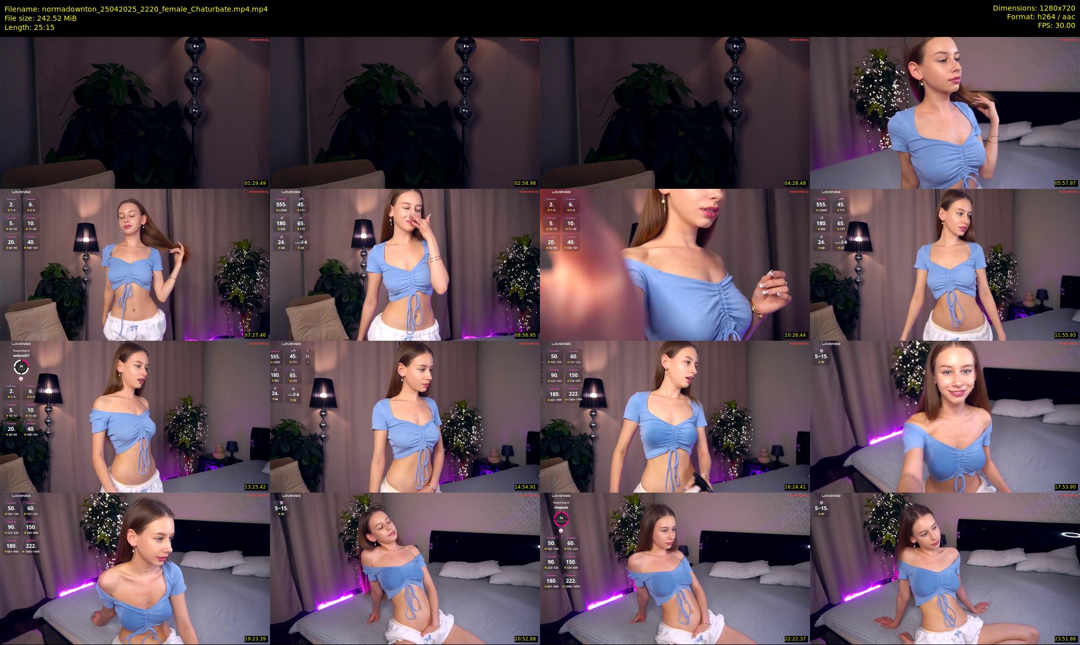 normadownton — 26 minute Chaturbate female cam show recording, 720p, Apr 25, 2025