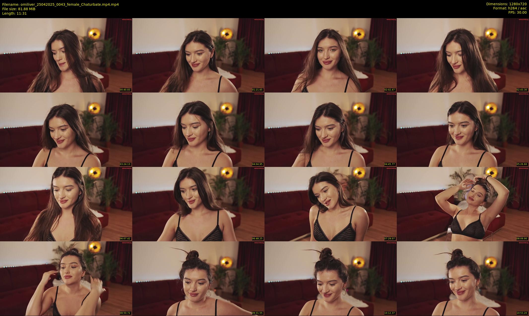 omiliver — 12 minute Chaturbate female cam show recording, 720p, Apr 25, 2025
