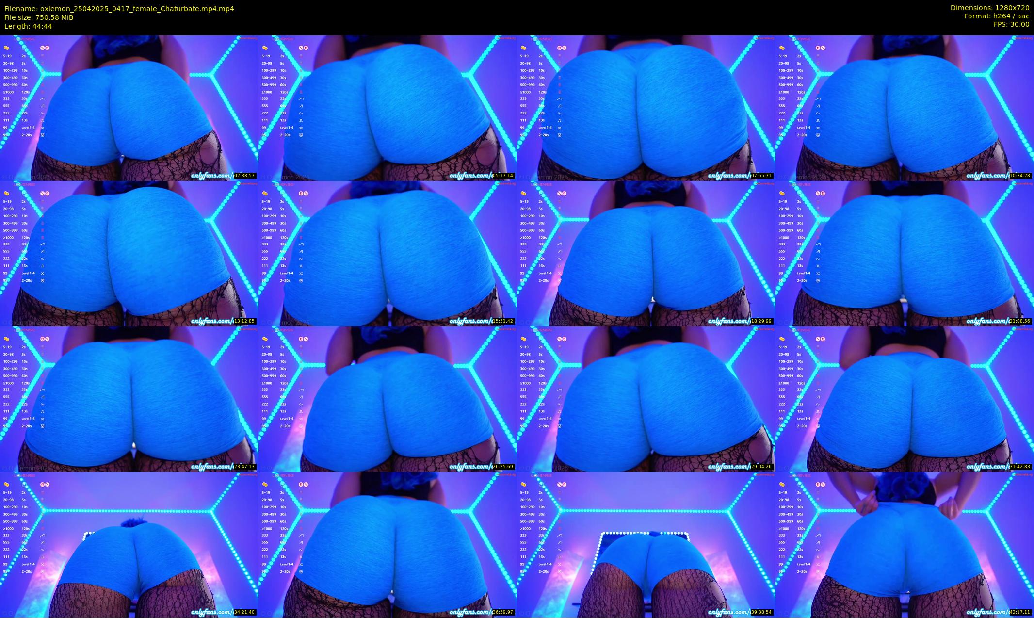 oxlemon — 45 minute Chaturbate female cam show recording, 720p, Apr 25, 2025