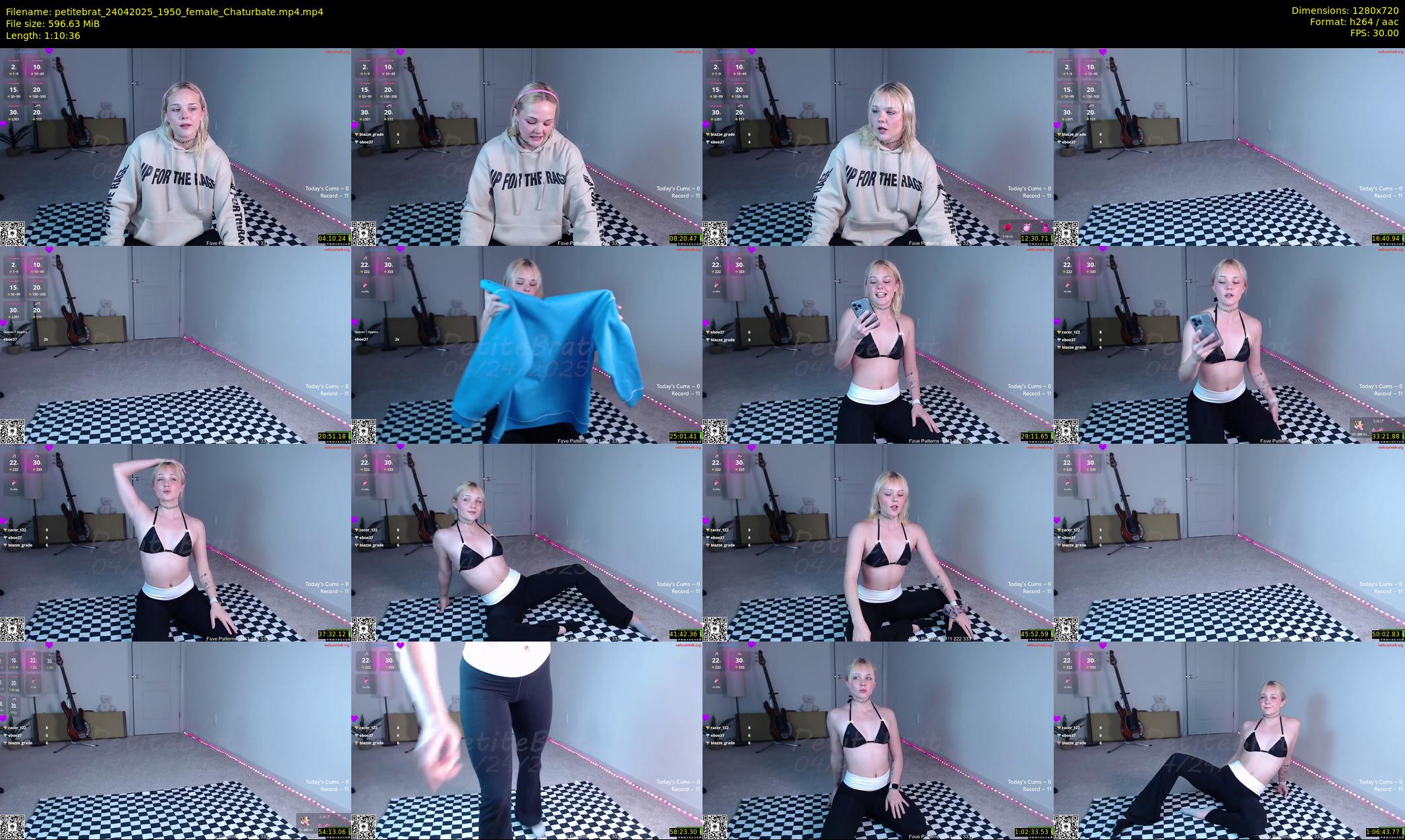 petitebrat — 71 minute Chaturbate female cam show recording, 720p, Apr 24, 2025