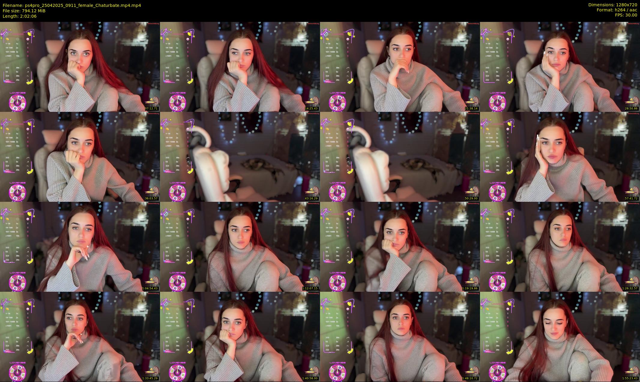ps4pro — 123 minute Chaturbate female cam show recording, 720p, Apr 25, 2025