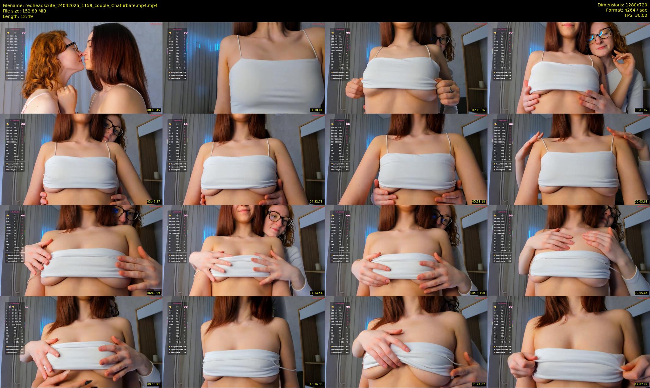 redheadscute — 13 minute Chaturbate couple cam show recording, 720p, Apr 24, 2025