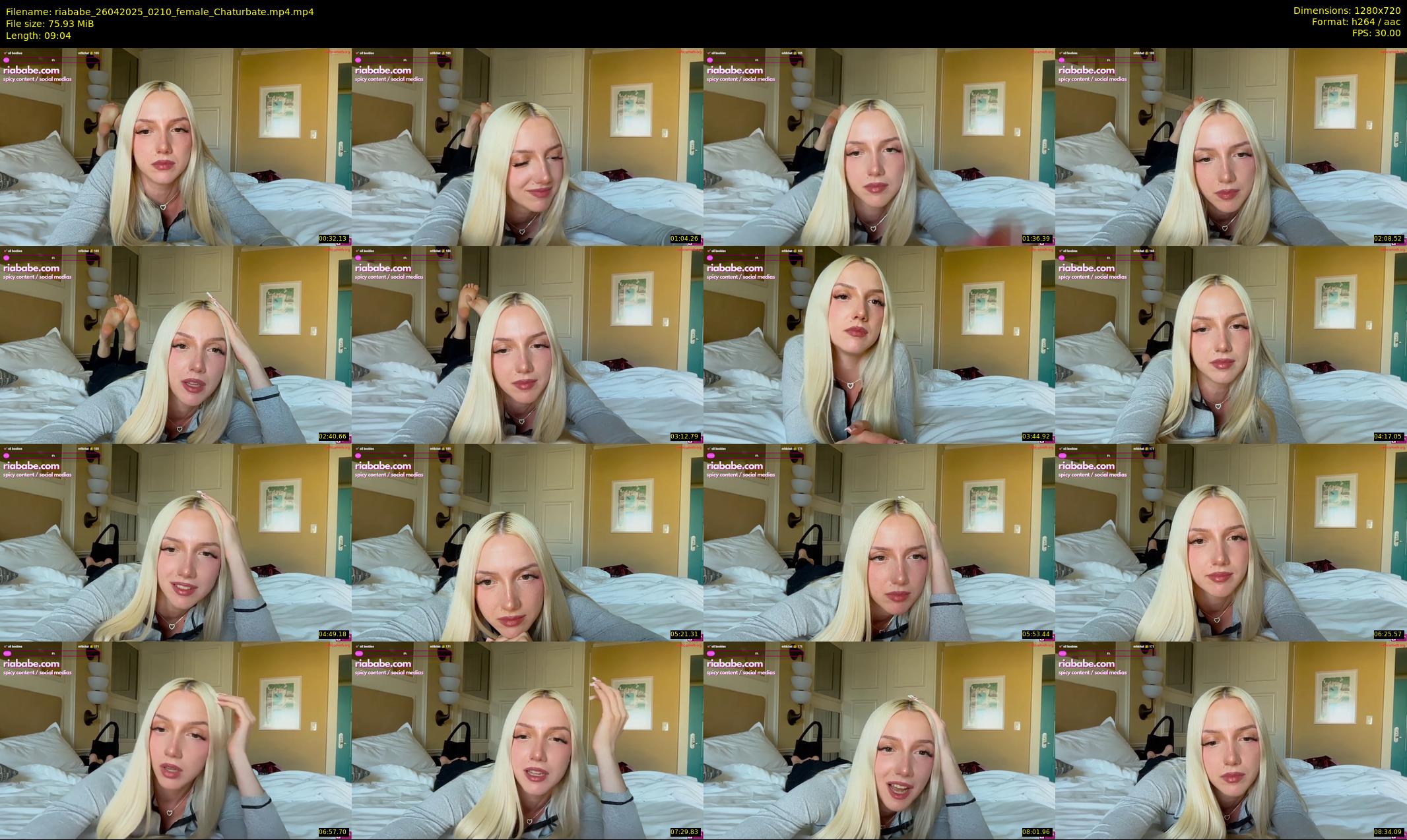 riababe — 10 minute Chaturbate female cam show recording, 720p, Apr 26, 2025