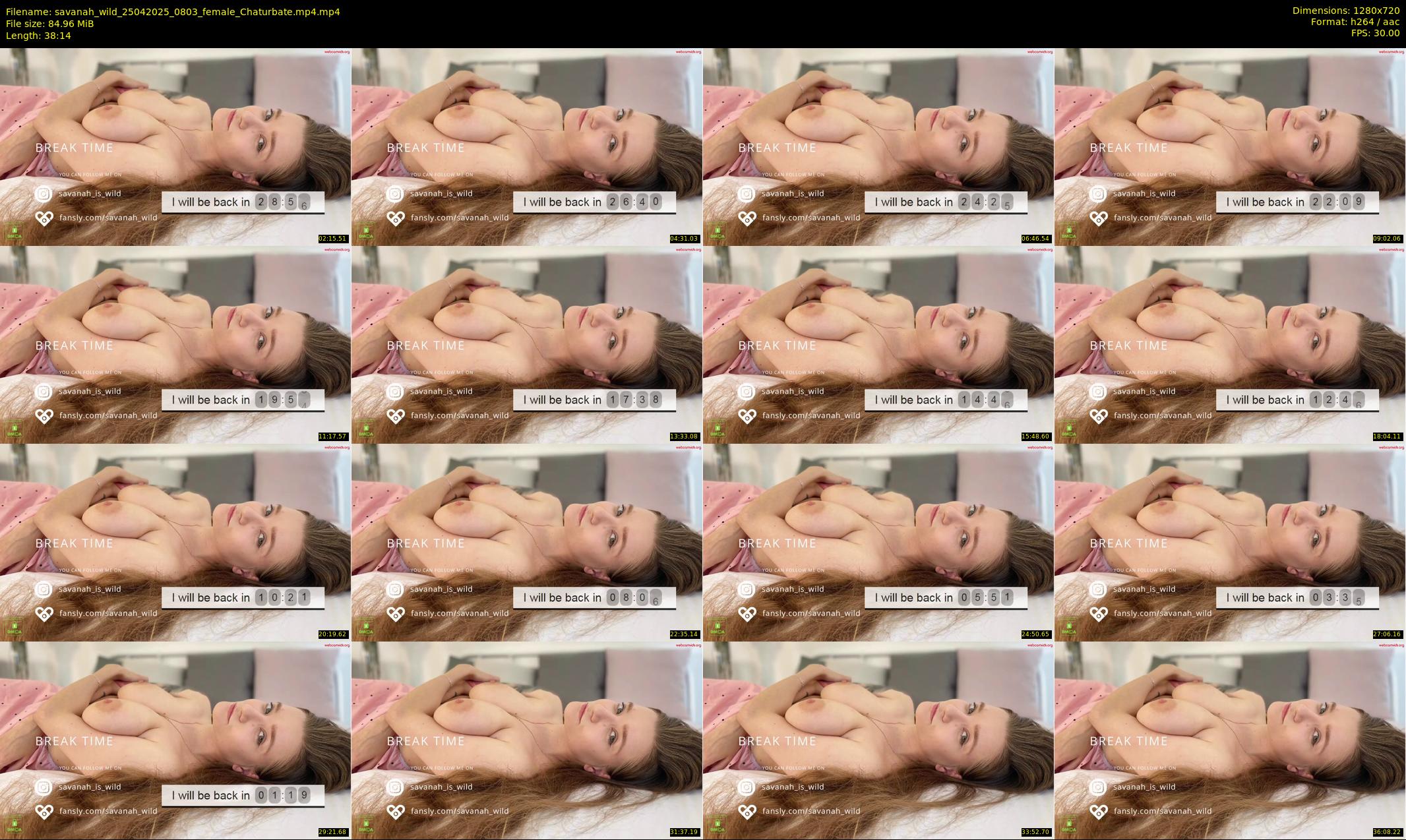 savanah_wild — 39 minute Chaturbate female cam show recording, 720p, Apr 25, 2025