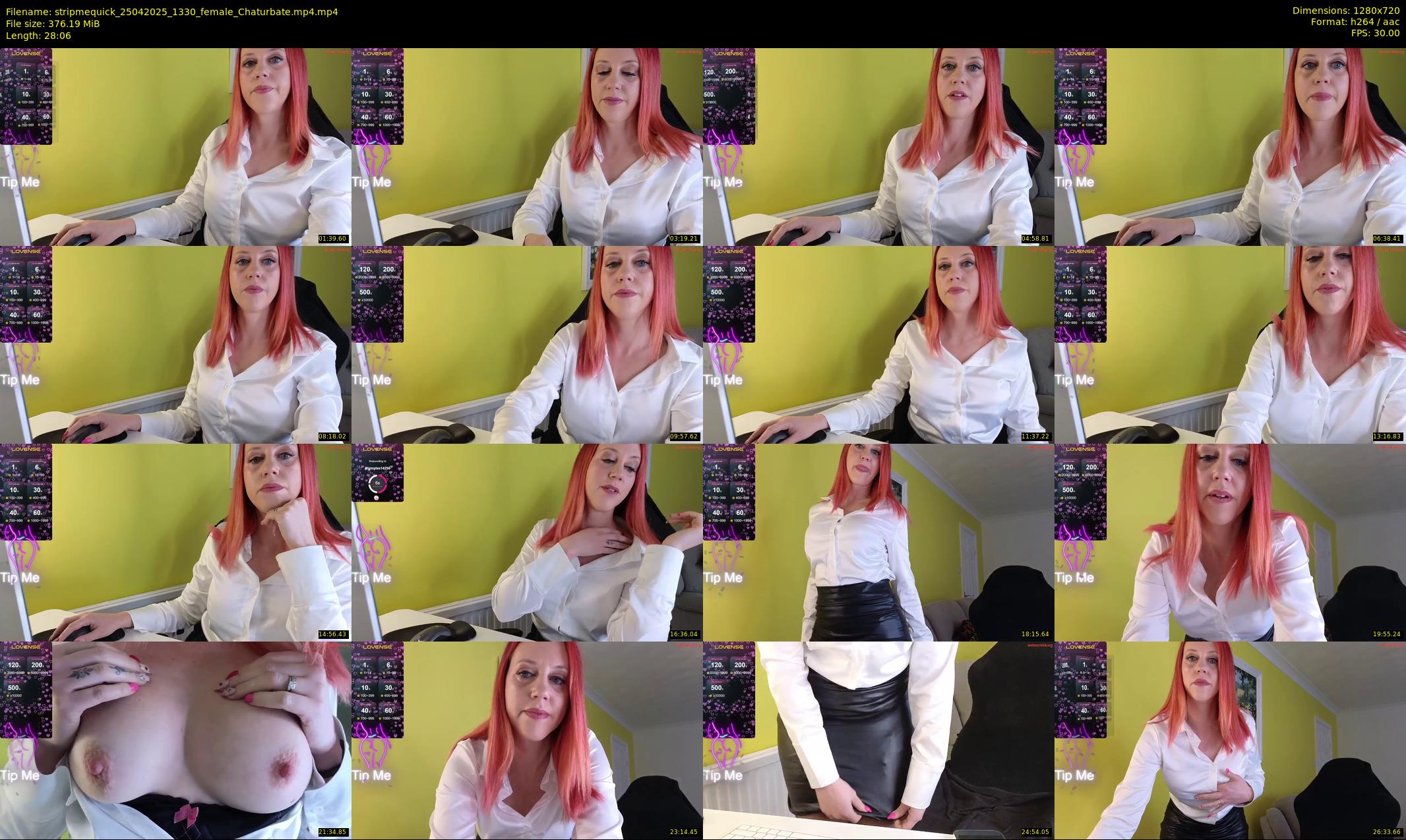 stripmequick — 29 minute Chaturbate female cam show recording, 720p, Apr 25, 2025