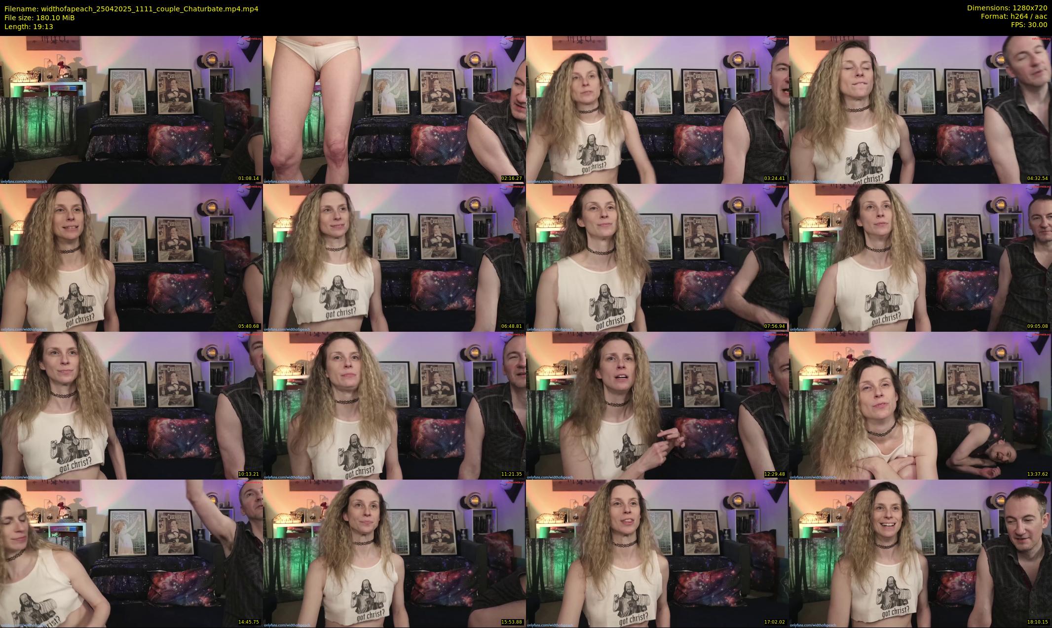 widthofapeach — 20 minute Chaturbate couple cam show recording, 720p, Apr 25, 2025