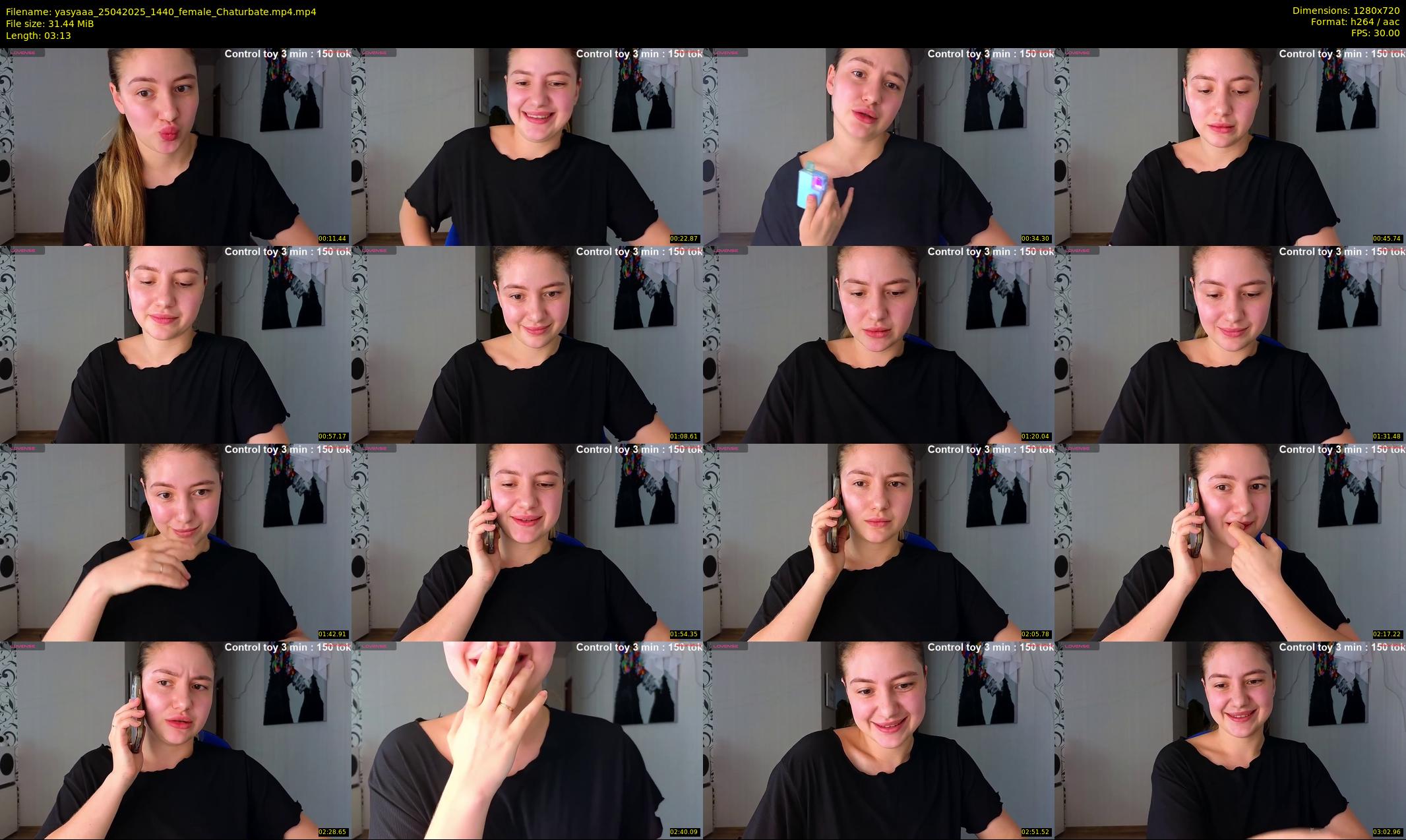 yasyaaa — 4 minute Chaturbate female cam show recording, 720p, Apr 25, 2025