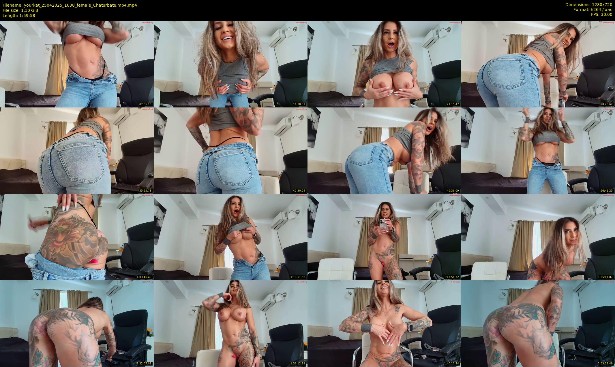 yourkat — 120 minute Chaturbate female cam show recording, 720p, Apr 25, 2025