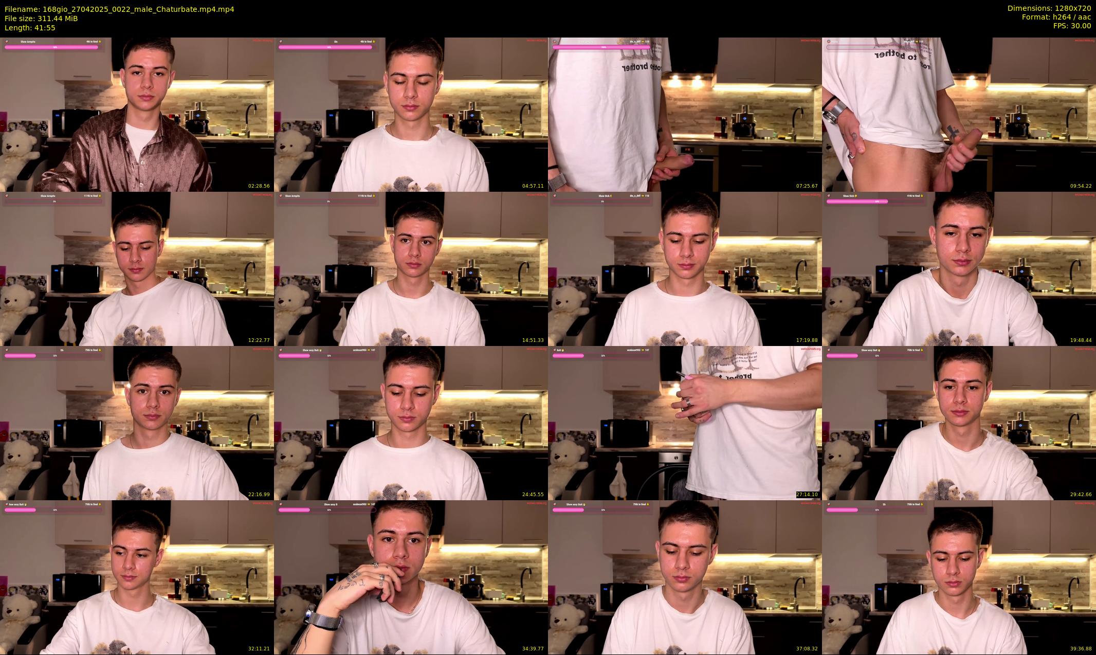 168gio — 42 minute Chaturbate male cam show recording, 720p, Apr 27, 2025