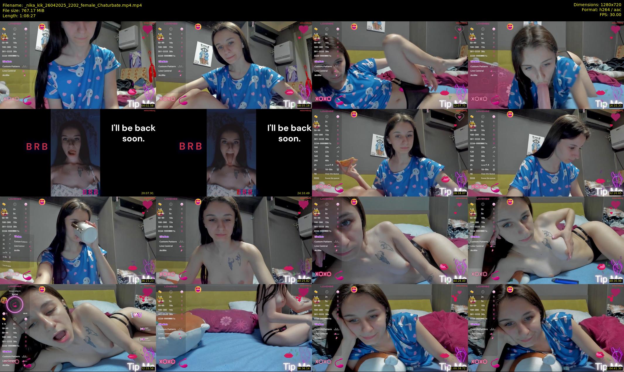 _nika_kik — 69 minute Chaturbate female cam show recording, 720p, Apr 26, 2025