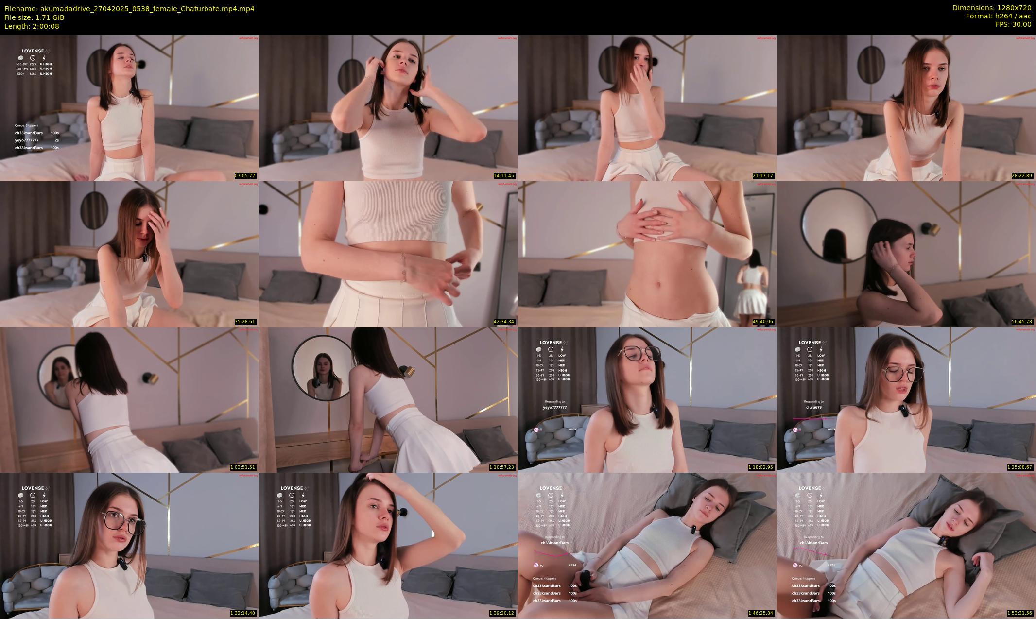 akumadadrive — 121 minute Chaturbate female cam show recording, 720p, Apr 27, 2025