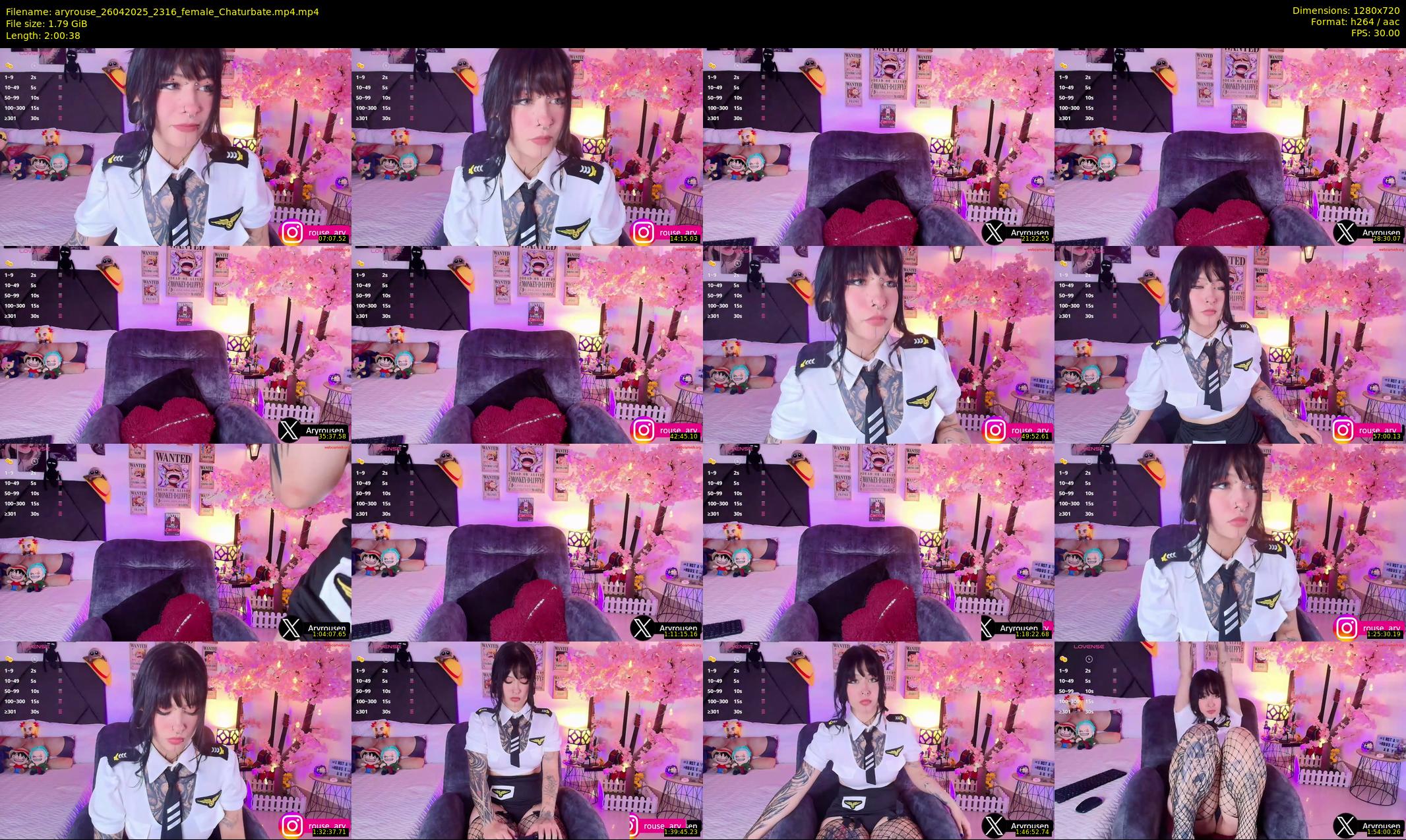 aryrouse — 121 minute Chaturbate female cam show recording, 720p, Apr 26, 2025