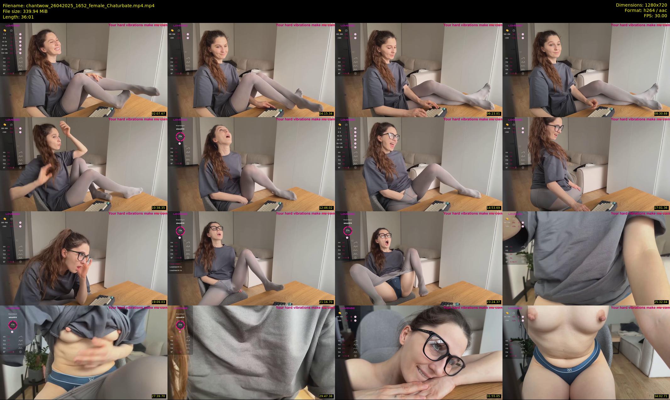 chantwow — 37 minute Chaturbate female cam show recording, 720p, Apr 26, 2025