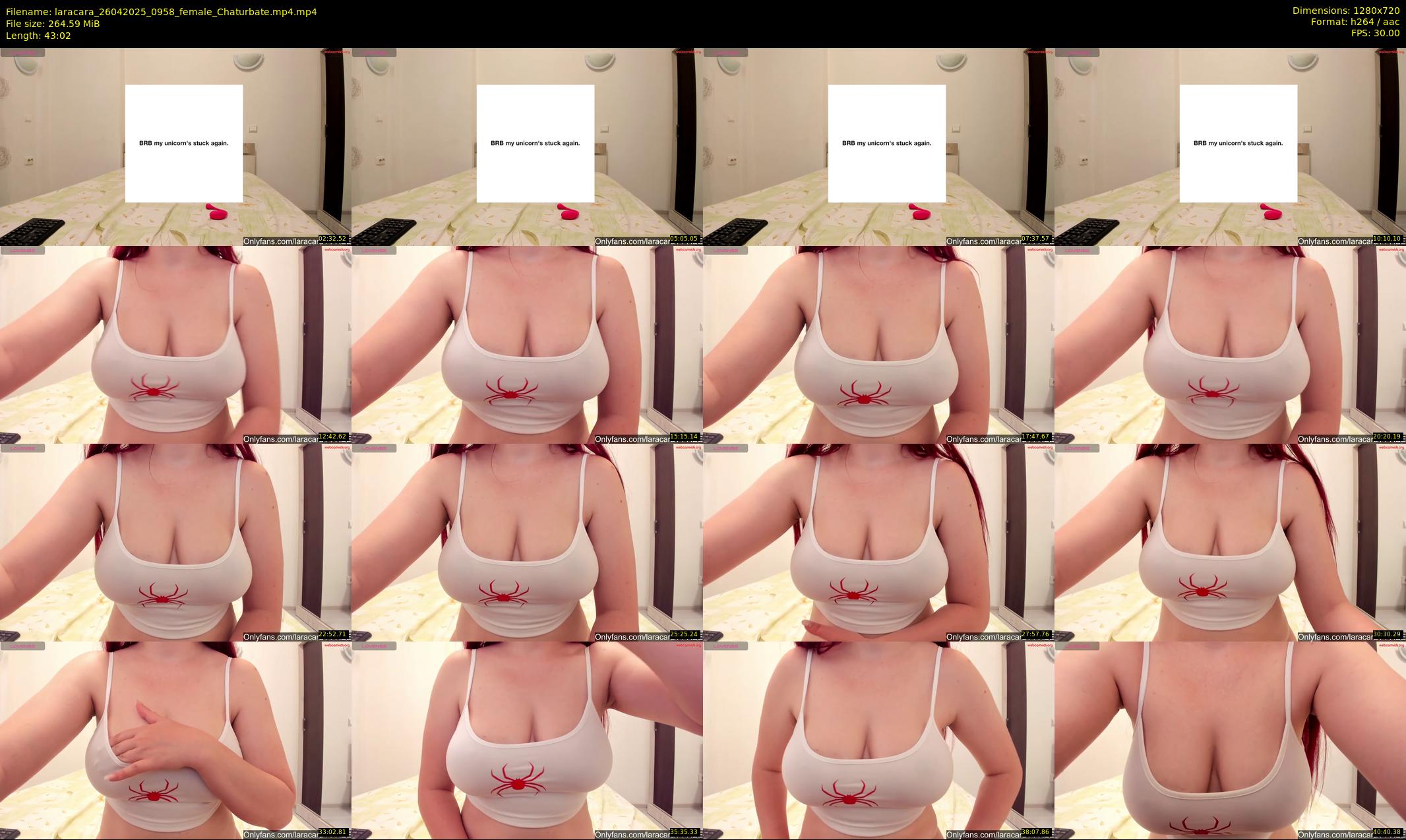 laracara — 44 minute Chaturbate female cam show recording, 720p, Apr 26, 2025