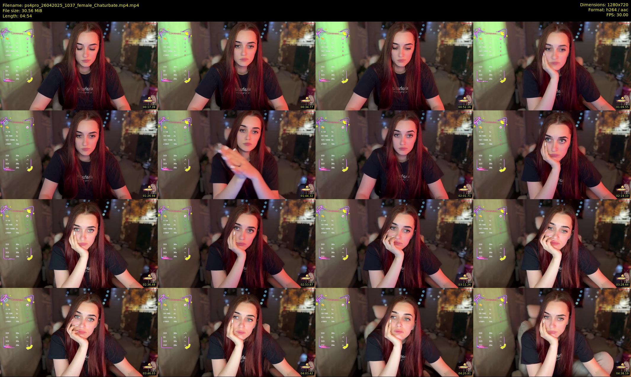 ps4pro — 5 minute Chaturbate female cam show recording, 720p, Apr 26, 2025