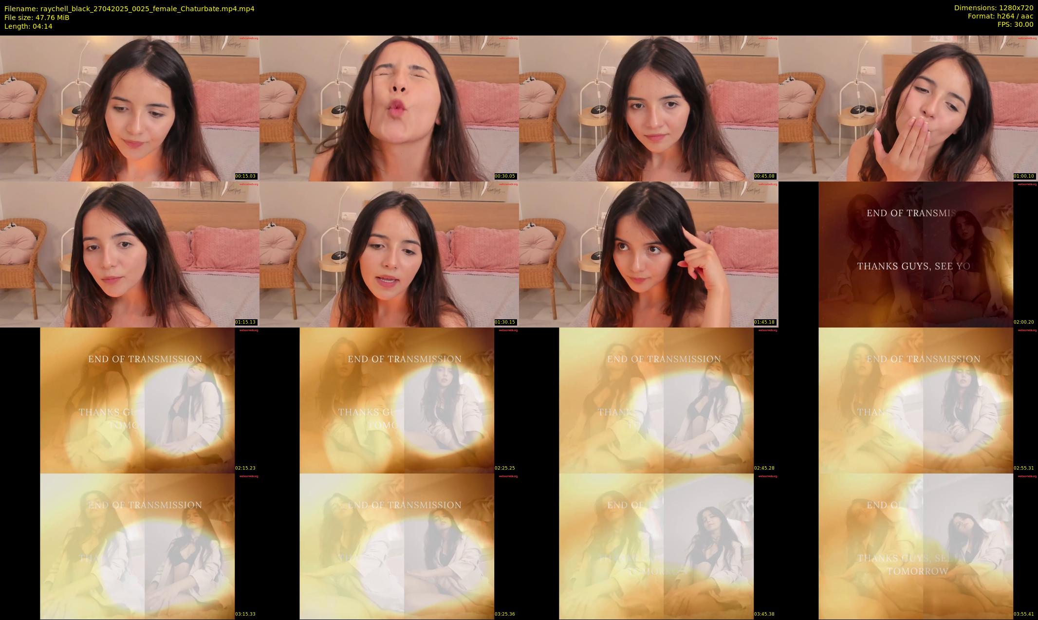 raychell_black — 5 minute Chaturbate female cam show recording, 720p, Apr 27, 2025