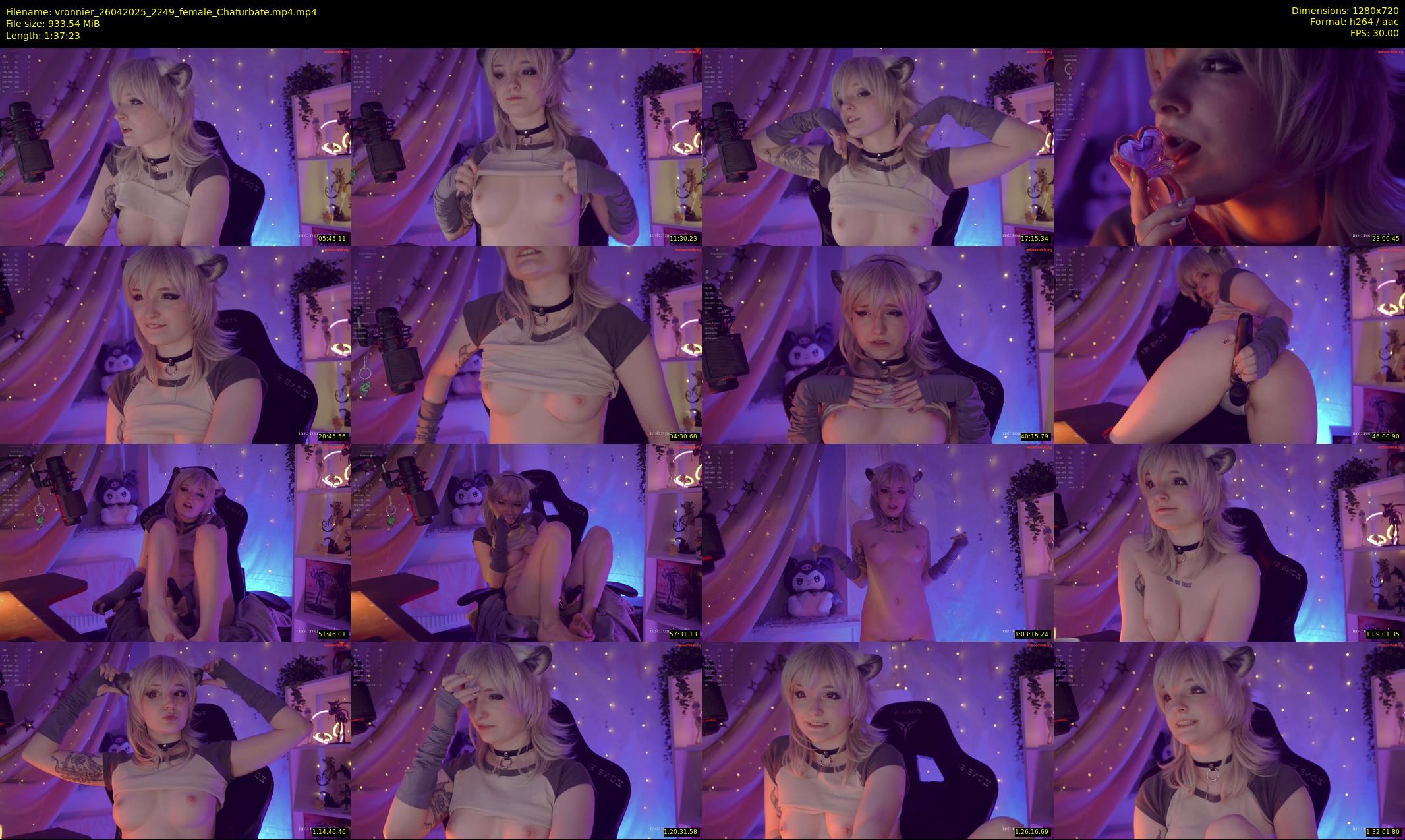 vronnier — 98 minute Chaturbate female cam show recording, 720p, Apr 26, 2025