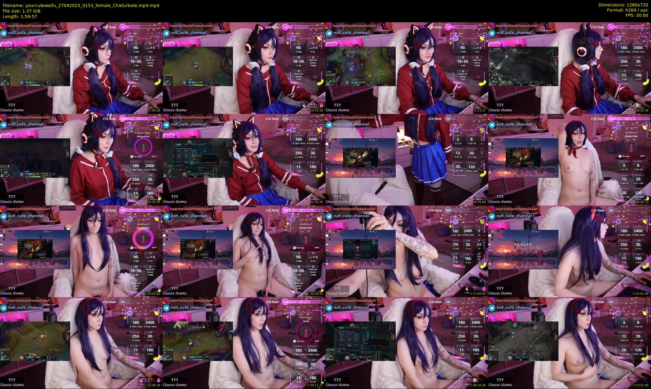 yourcutewaifu — 120 minute Chaturbate female cam show recording, 720p, Apr 27, 2025