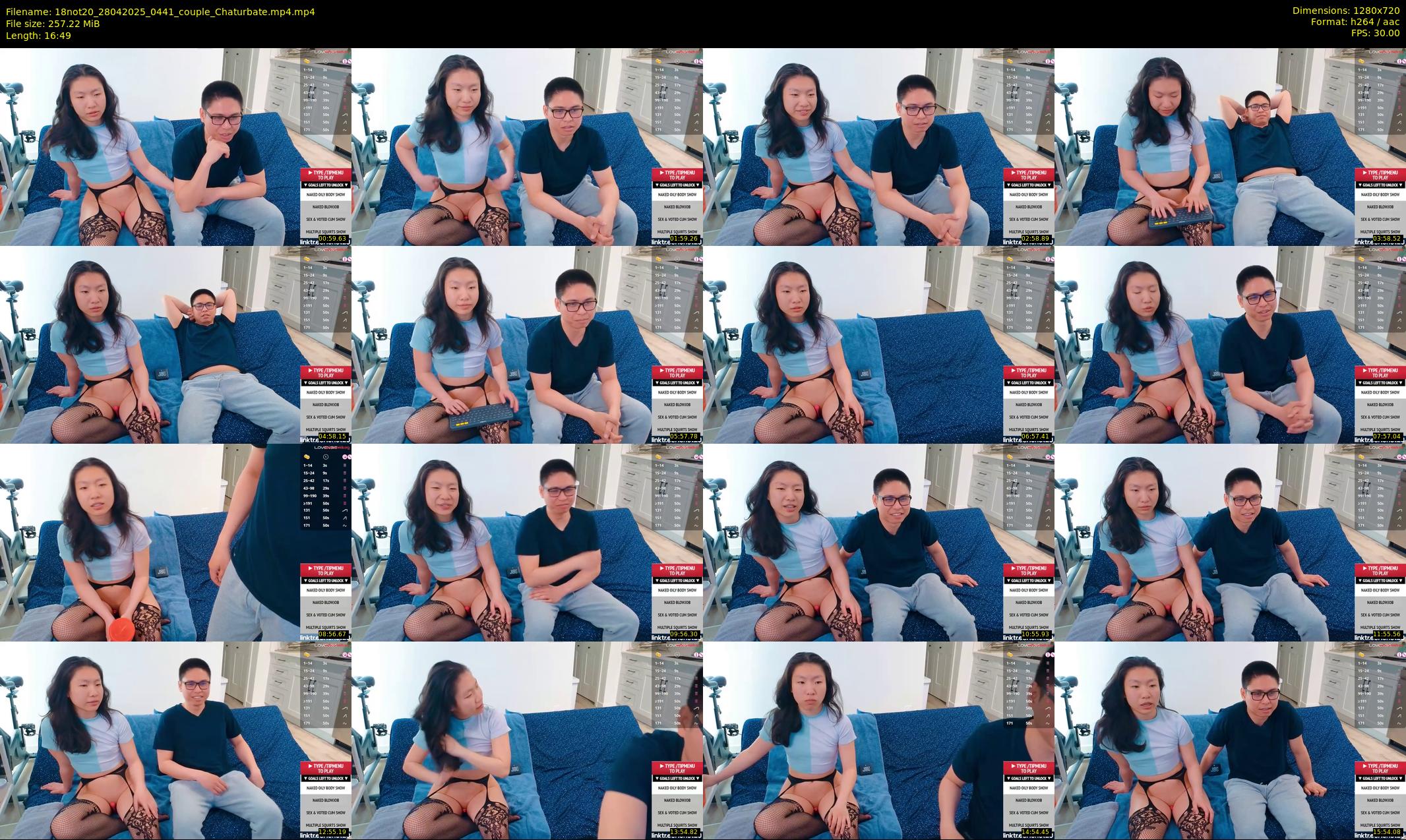 18not20 — 17 minute Chaturbate couple cam show recording, 720p, Apr 28, 2025