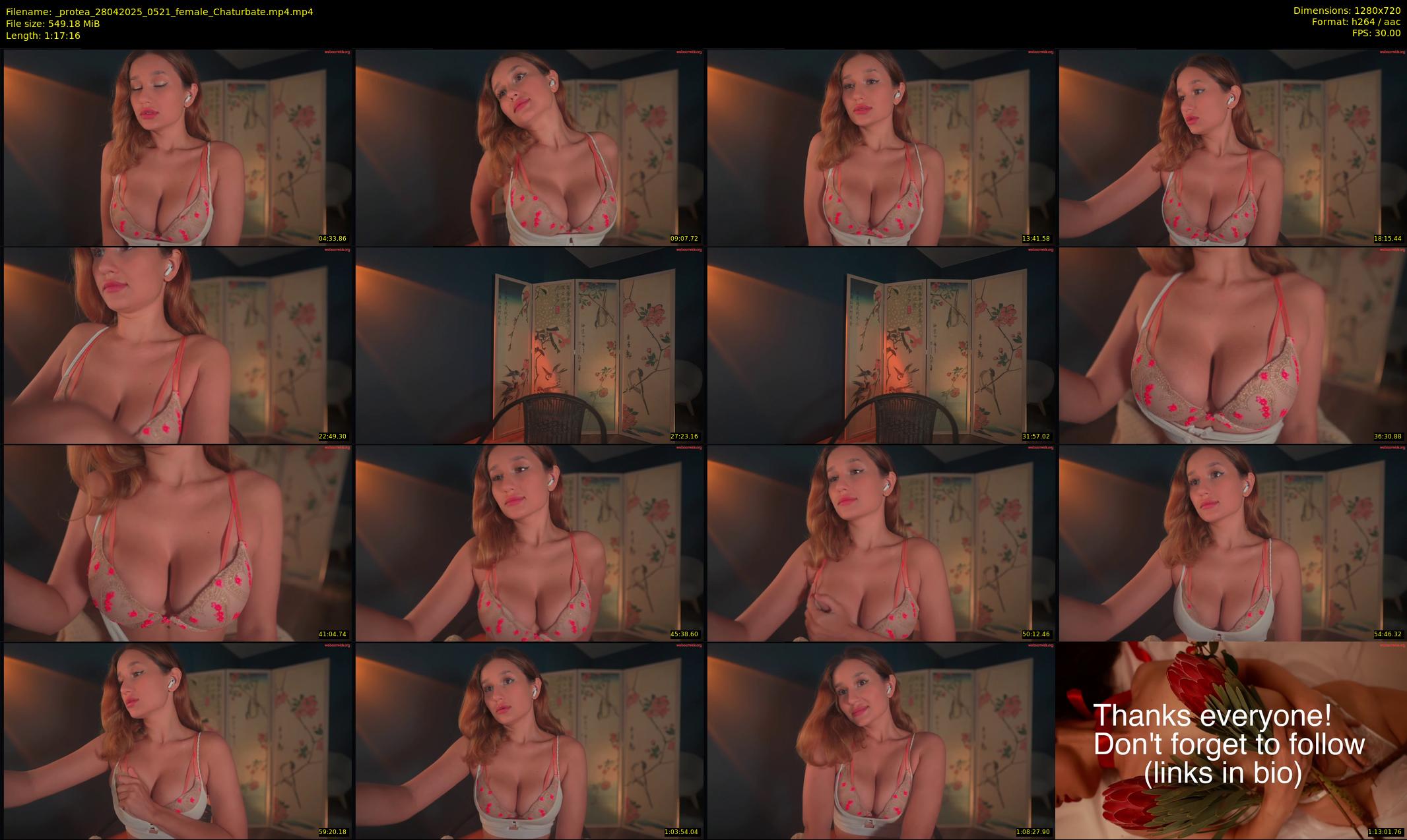 _protea — 78 minute Chaturbate female cam show recording, 720p, Apr 28, 2025