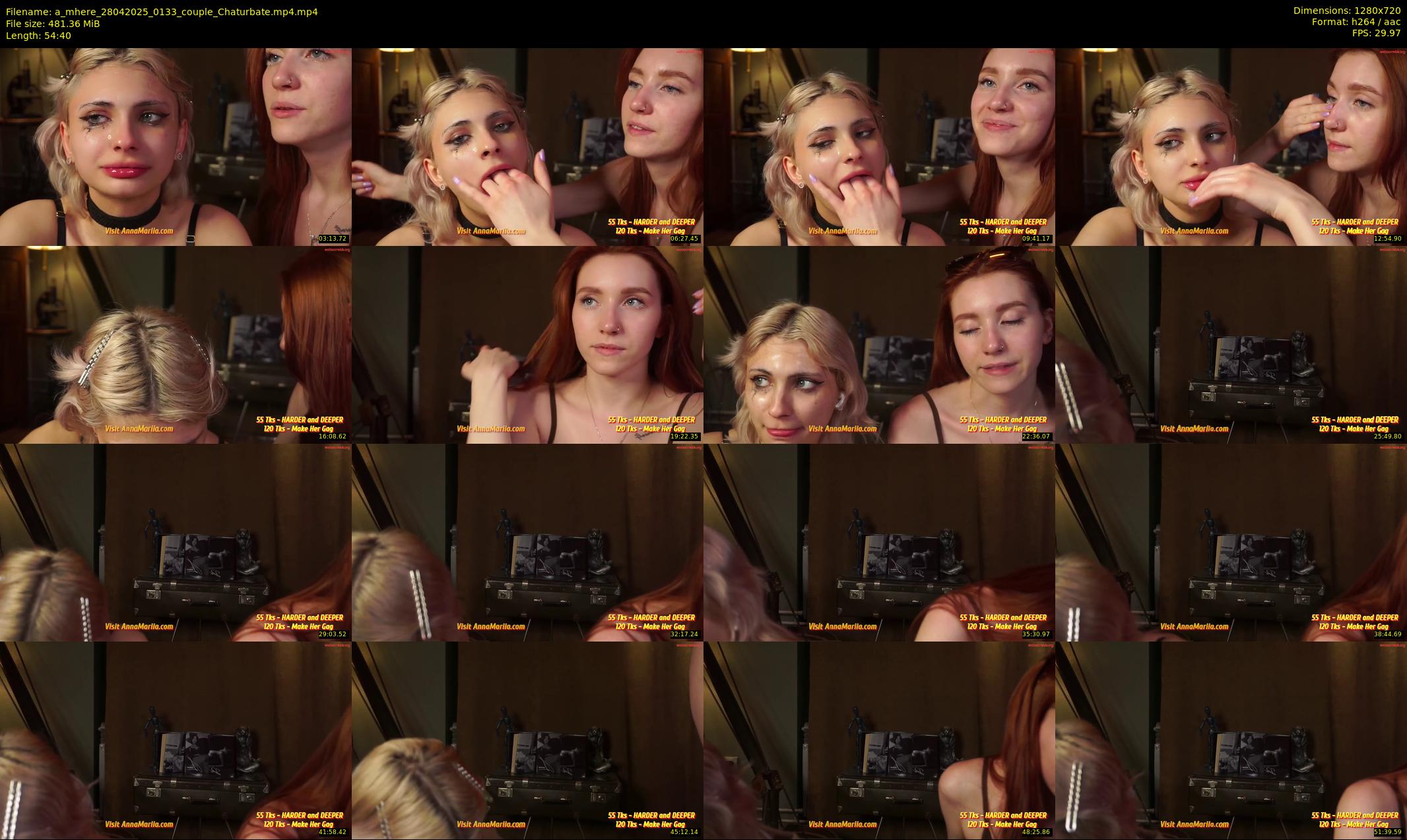 a_mhere — 55 minute Chaturbate couple cam show recording, 720p, Apr 28, 2025
