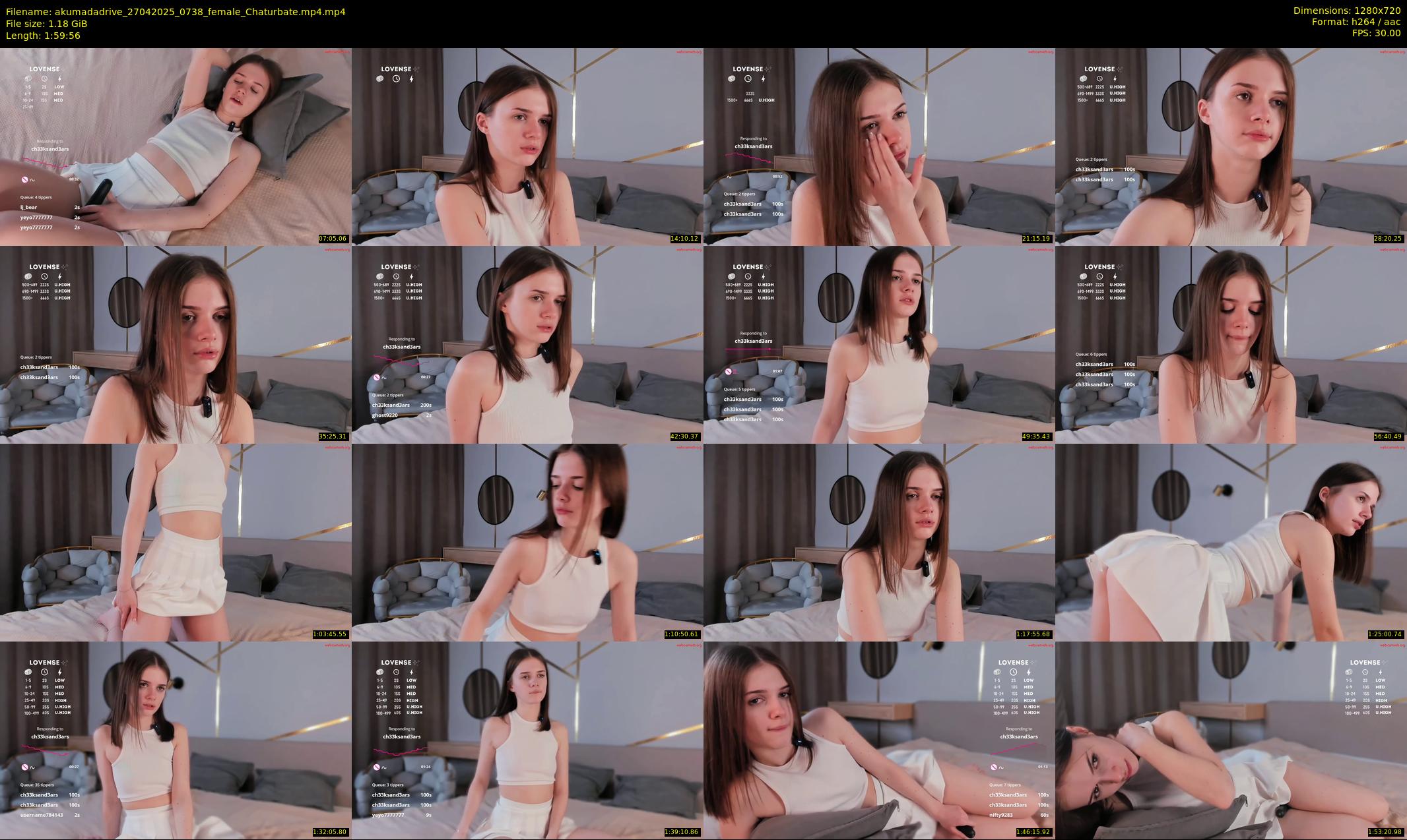 akumadadrive — 120 minute Chaturbate female cam show recording, 720p, Apr 27, 2025