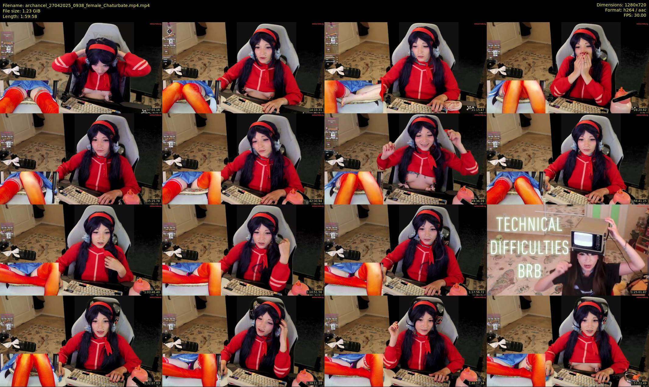archancel — 120 minute Chaturbate female cam show recording, 720p, Apr 27, 2025
