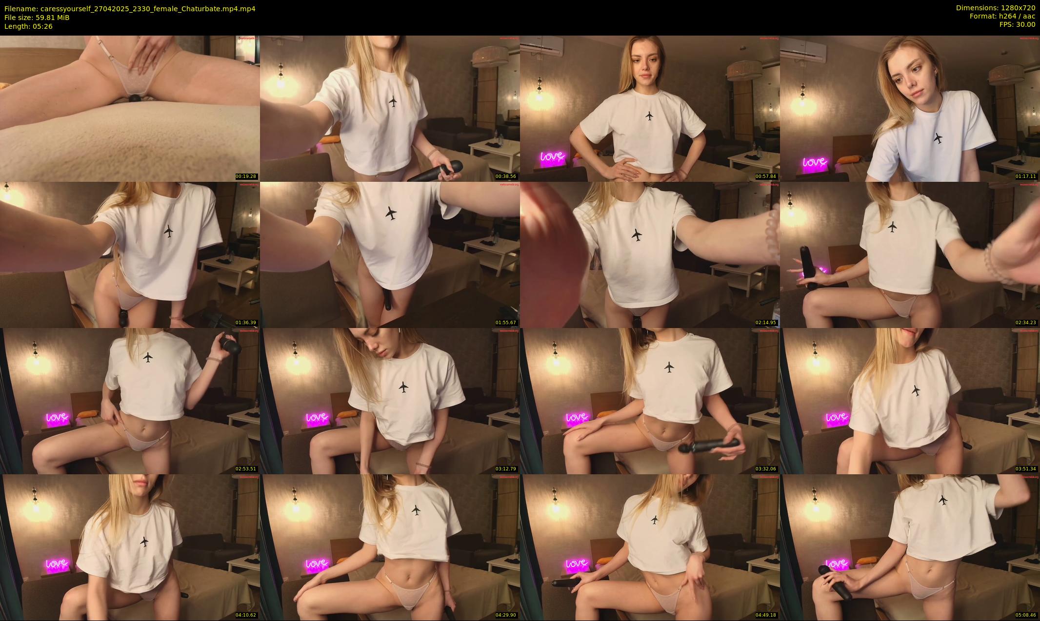 caressyourself — 6 minute Chaturbate female cam show recording, 720p, Apr 27, 2025