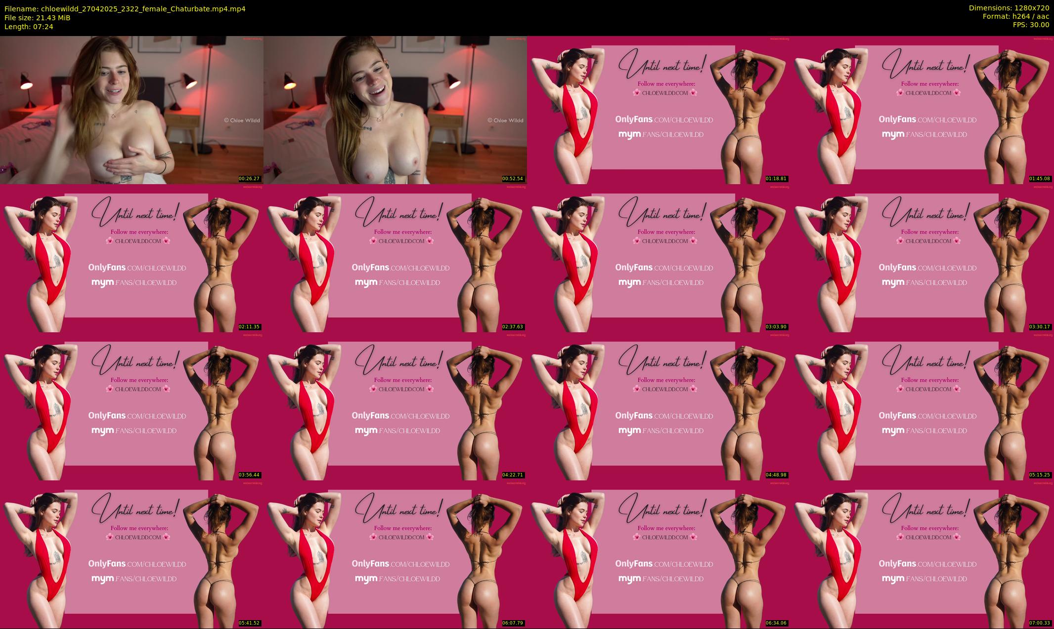 chloewildd — 8 minute Chaturbate female cam show recording, 720p, Apr 27, 2025