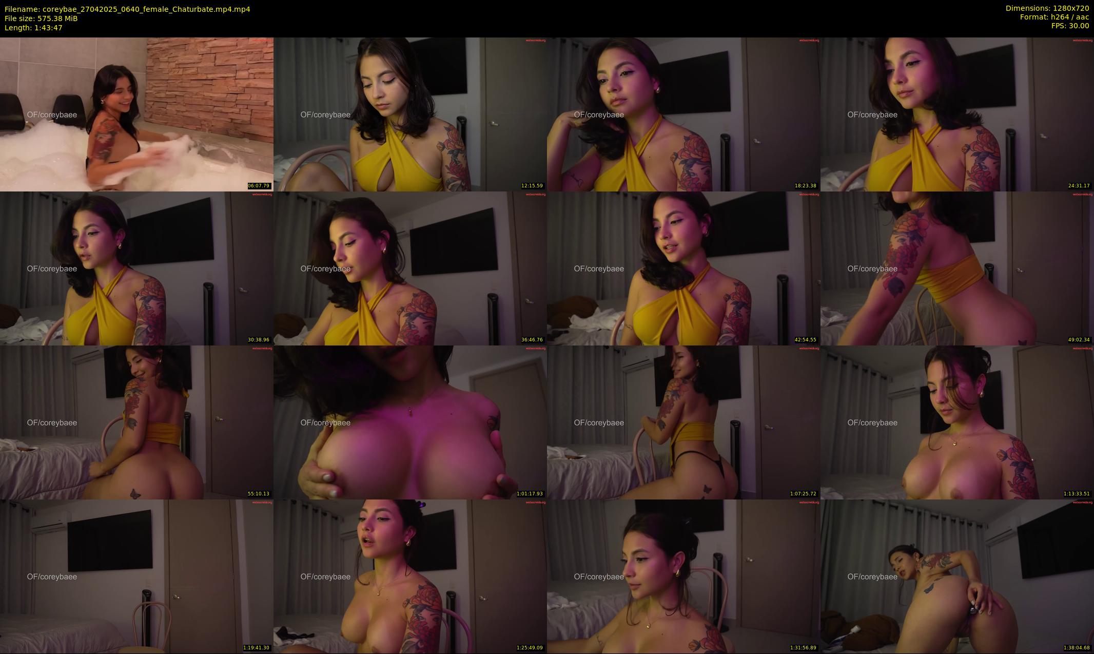 coreybae — 104 minute Chaturbate female cam show recording, 720p, Apr 27, 2025