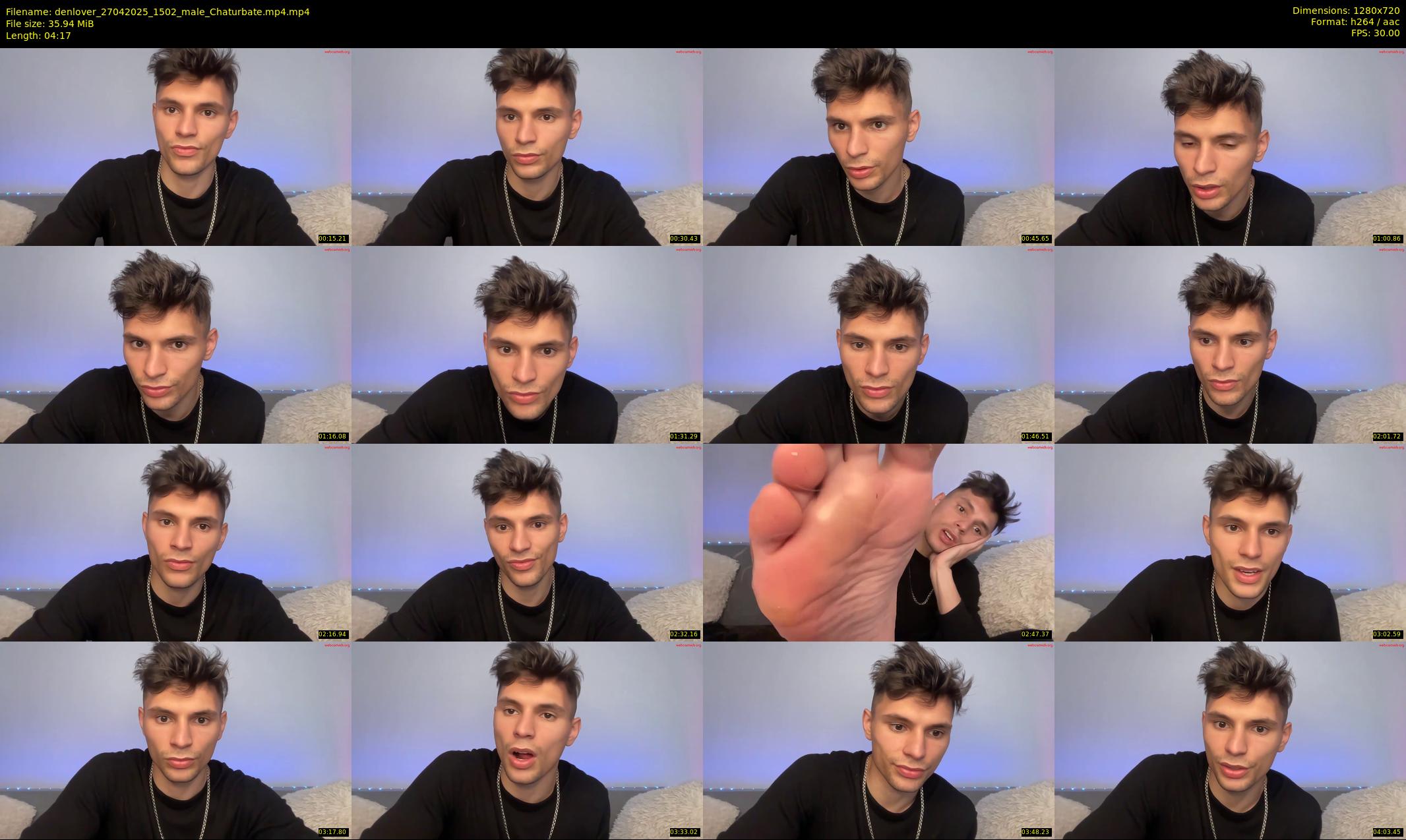 denlover — 5 minute Chaturbate male cam show recording, 720p, Apr 27, 2025