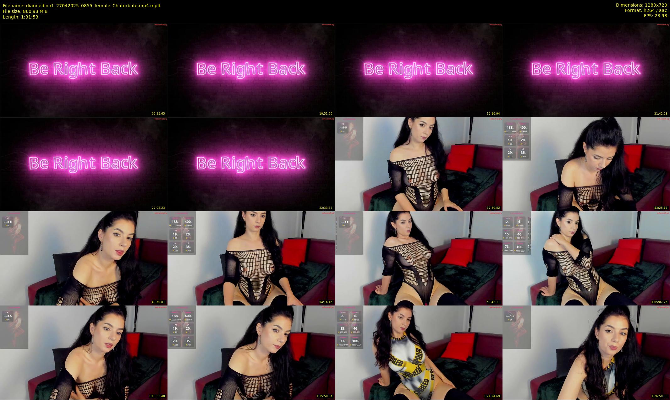 diannedinn1 — 92 minute Chaturbate female cam show recording, 720p, Apr 27, 2025