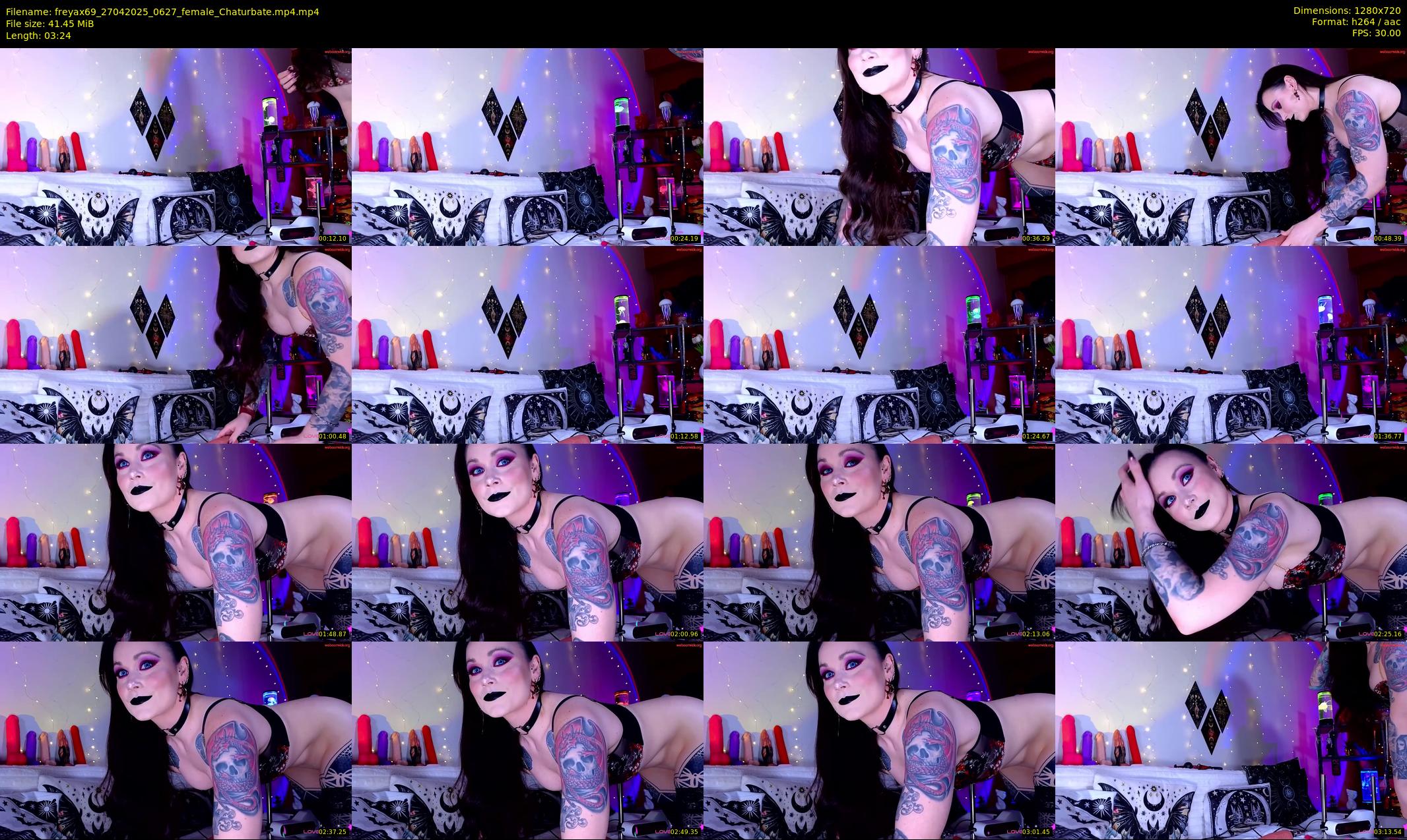 freyax69 — 4 minute Chaturbate female cam show recording, 720p, Apr 27, 2025