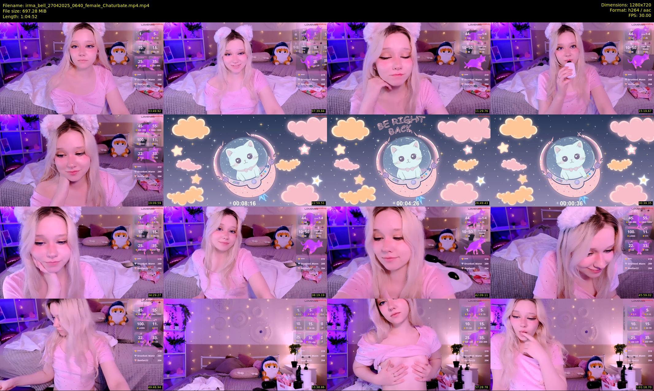 irma_bell — 65 minute Chaturbate female cam show recording, 720p, Apr 27, 2025