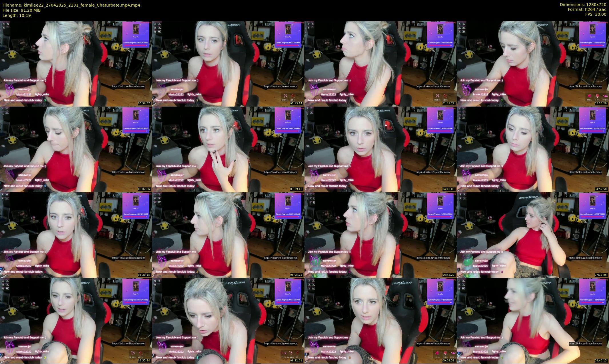 kimilee22 — 11 minute Chaturbate female cam show recording, 720p, Apr 27, 2025