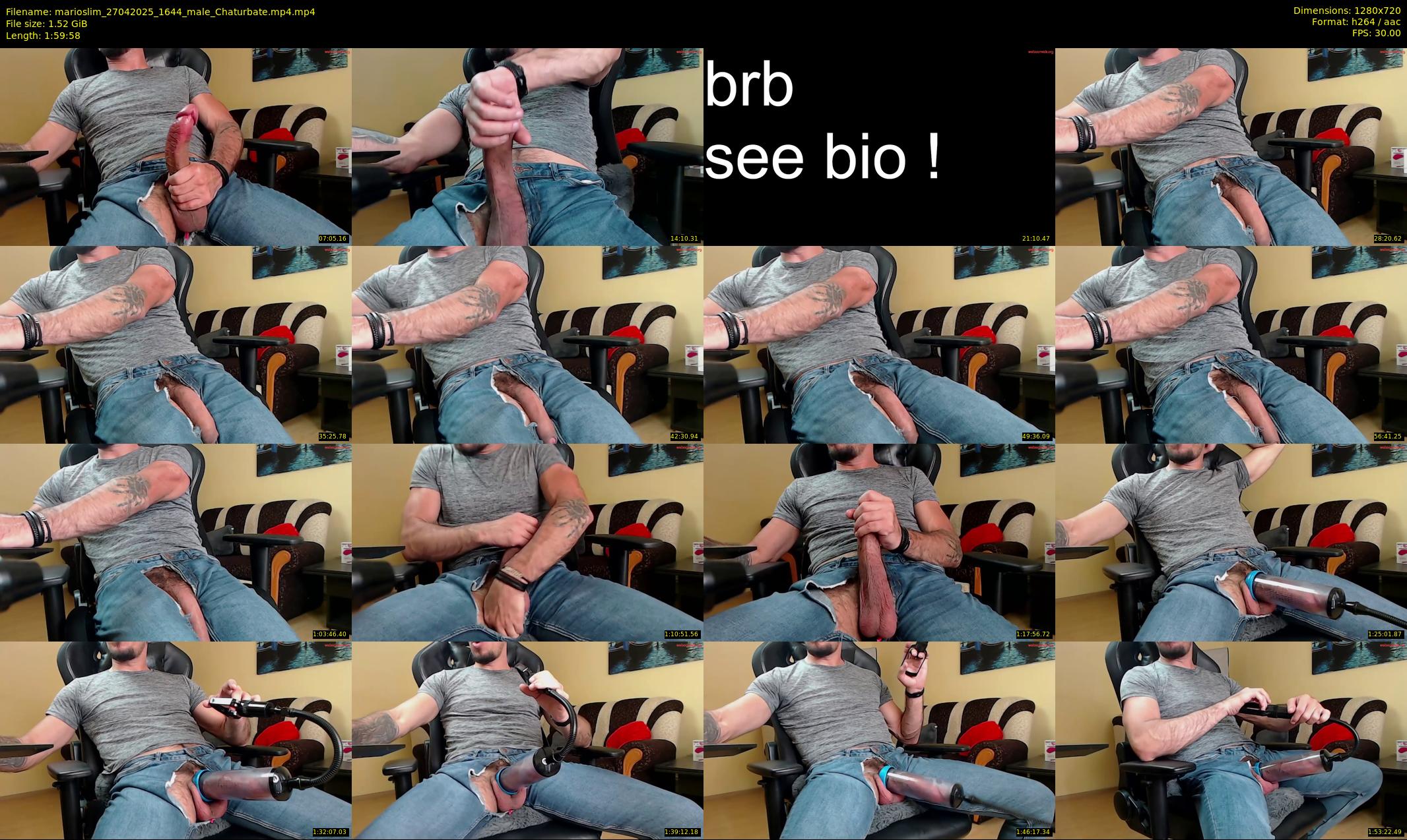 marioslim — 120 minute Chaturbate male cam show recording, 720p, Apr 27, 2025