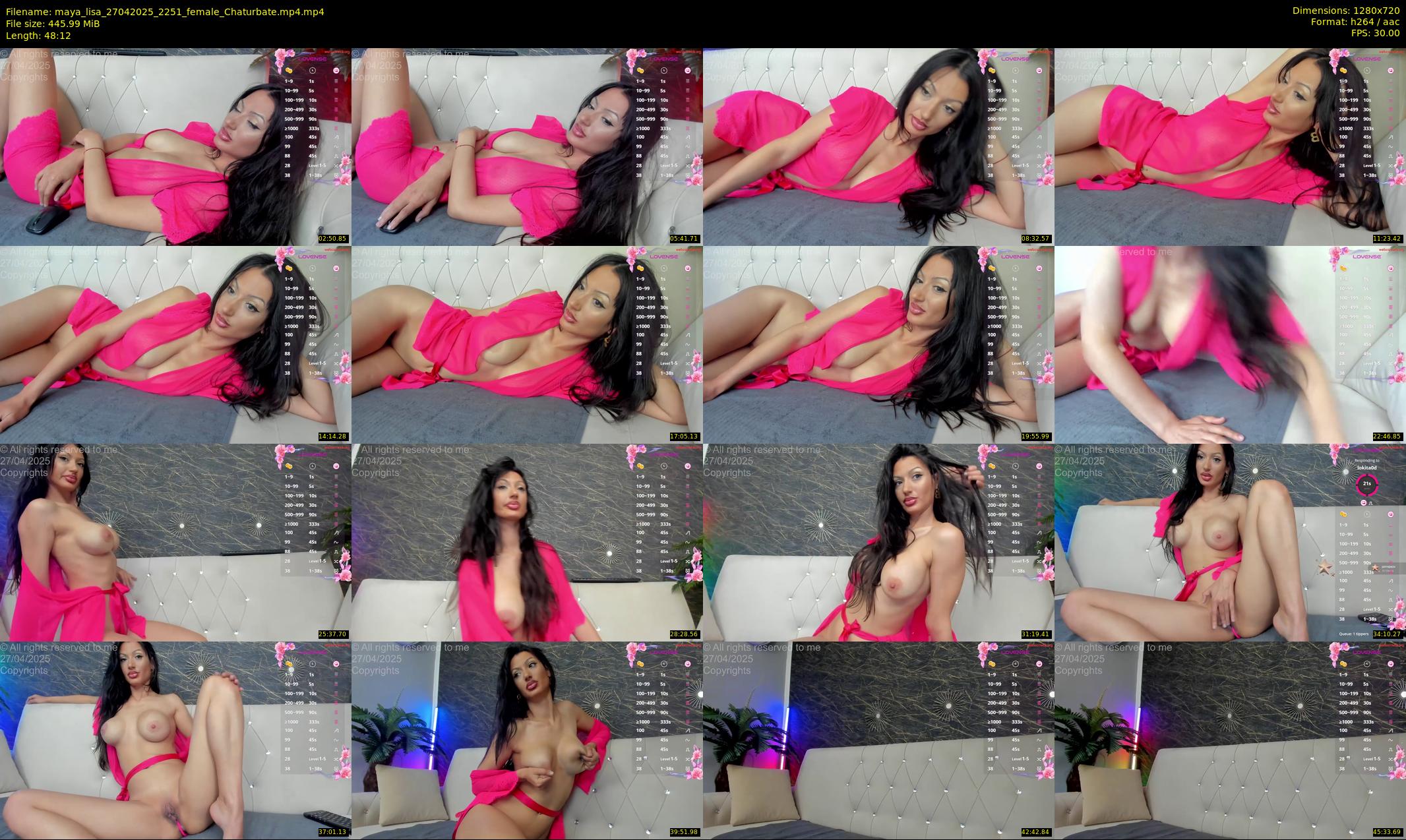 maya_lisa — 49 minute Chaturbate female cam show recording, 720p, Apr 27, 2025