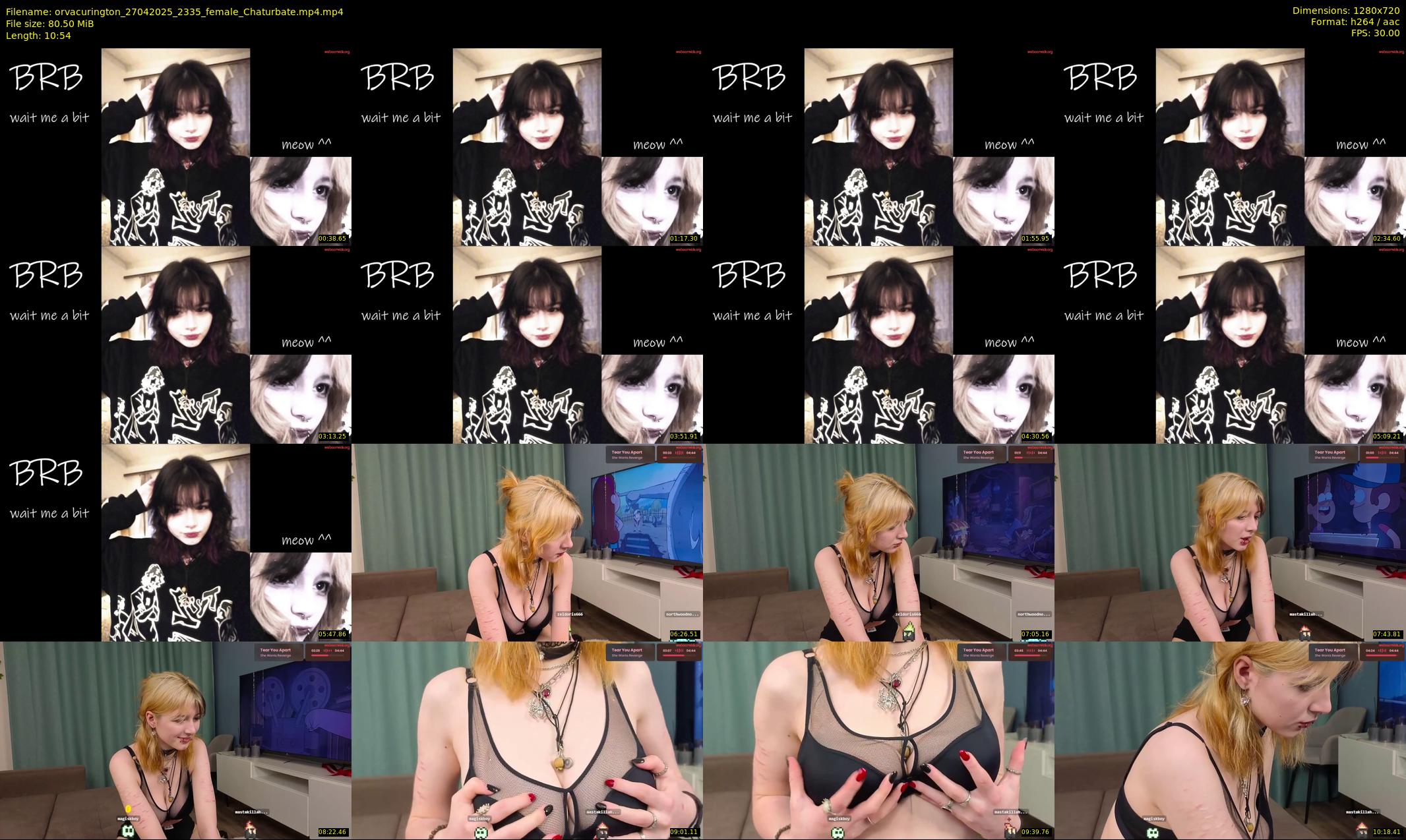 orvacurington — 11 minute Chaturbate female cam show recording, 720p, Apr 27, 2025
